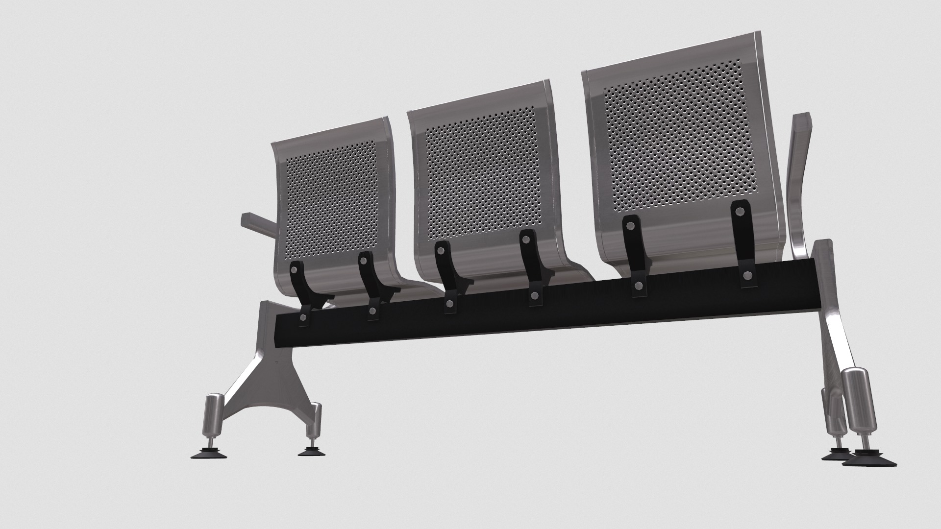 Waiting Chair Low Poly Low-poly 3D model_17