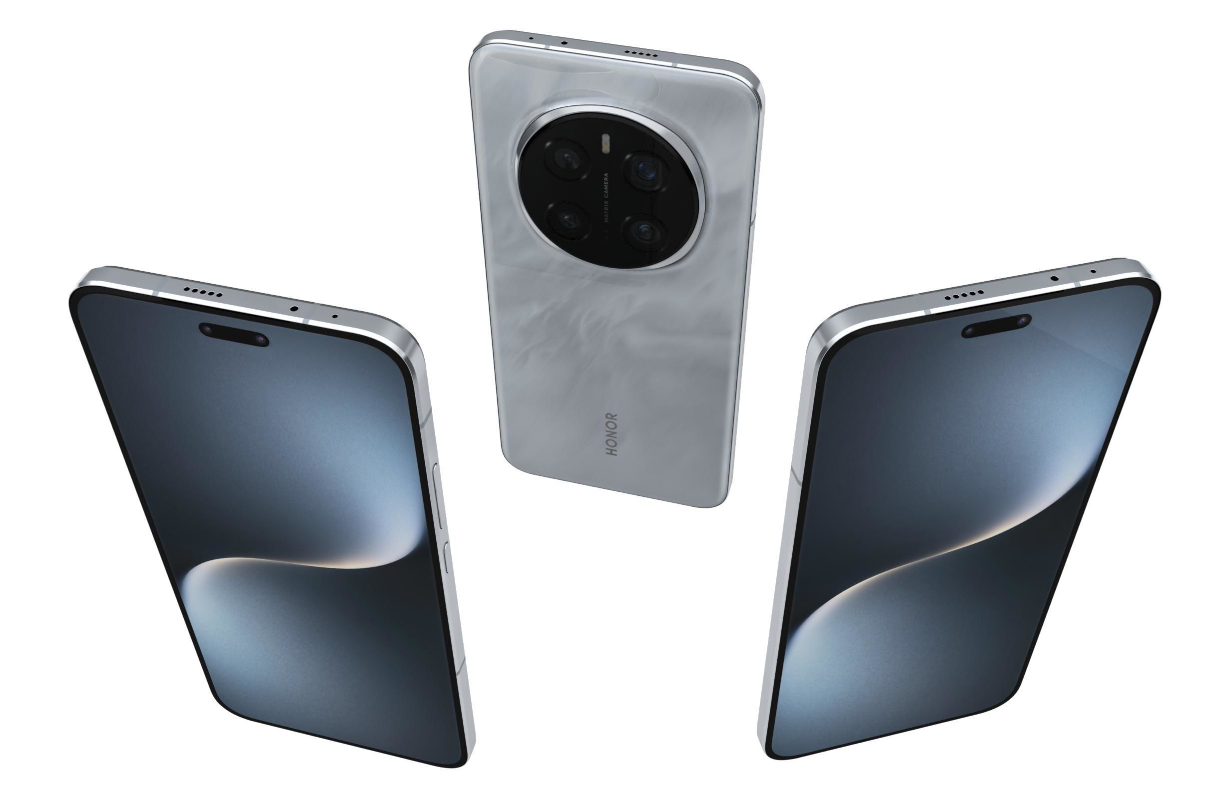 Honor Magic 7 Pro Moon Shadow Gray 3D model_1