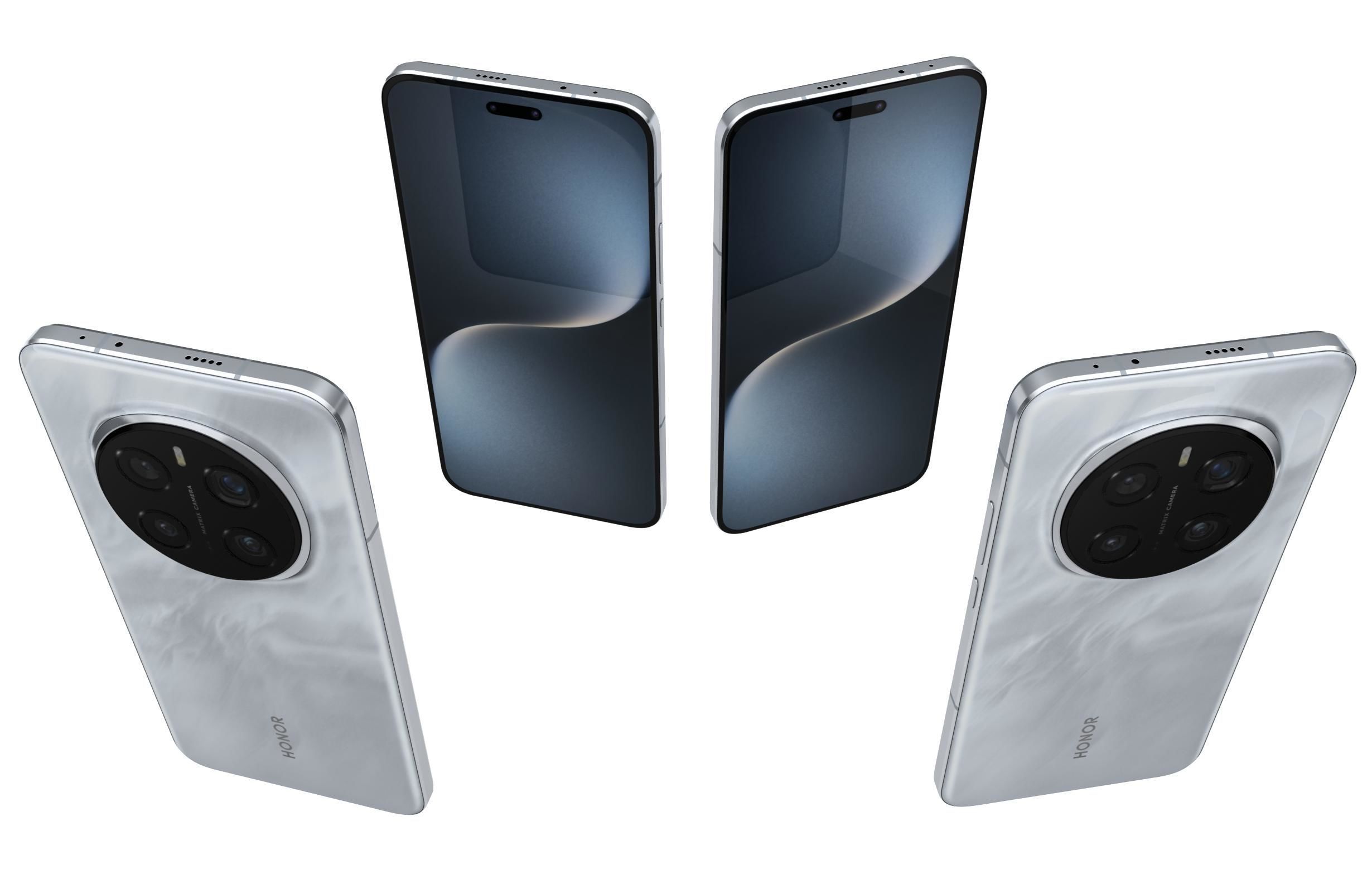 Honor Magic 7 Pro Moon Shadow Gray 3D model_4