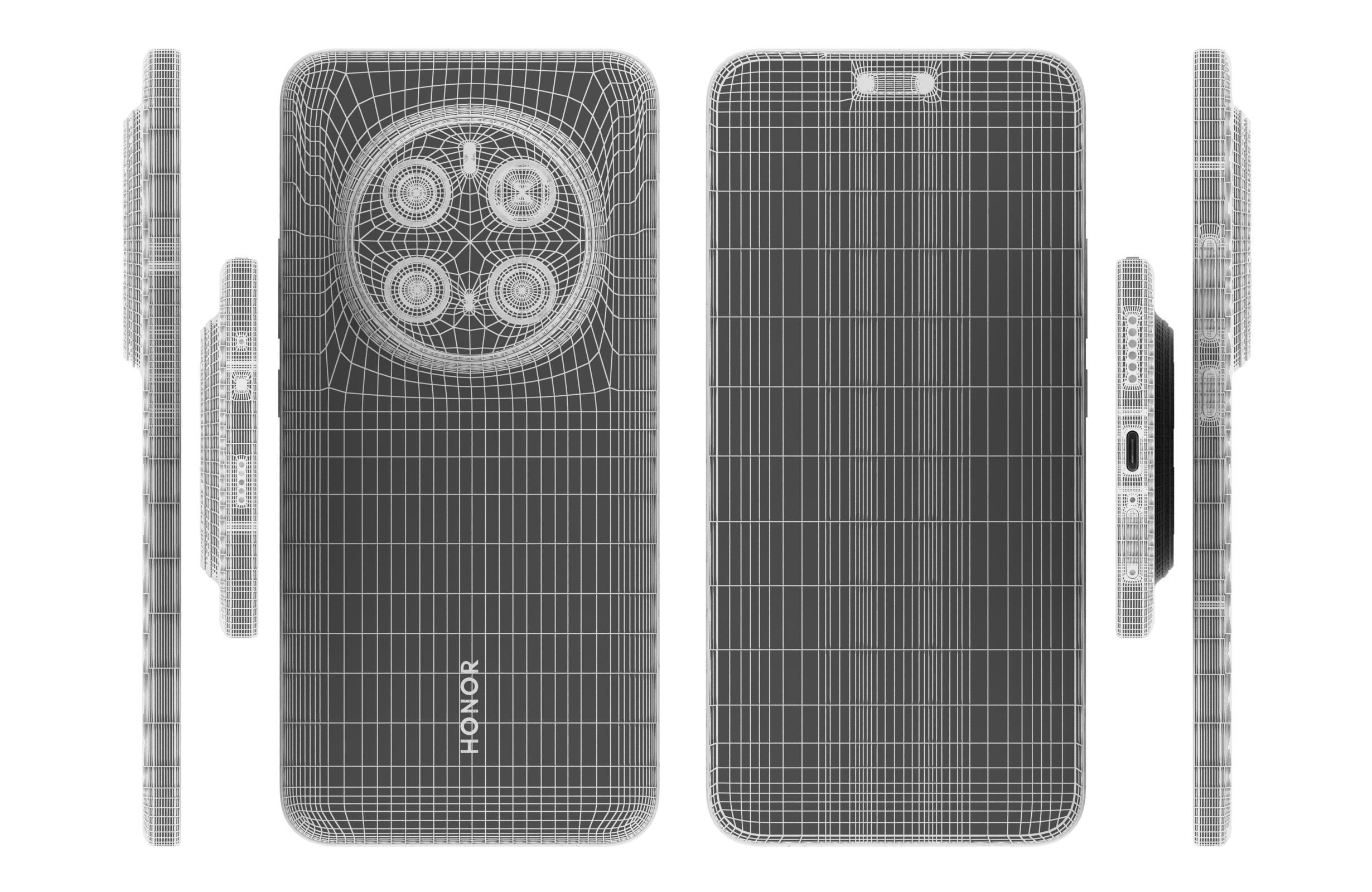 Honor Magic 7 Pro Moon Shadow Gray 3D model_17