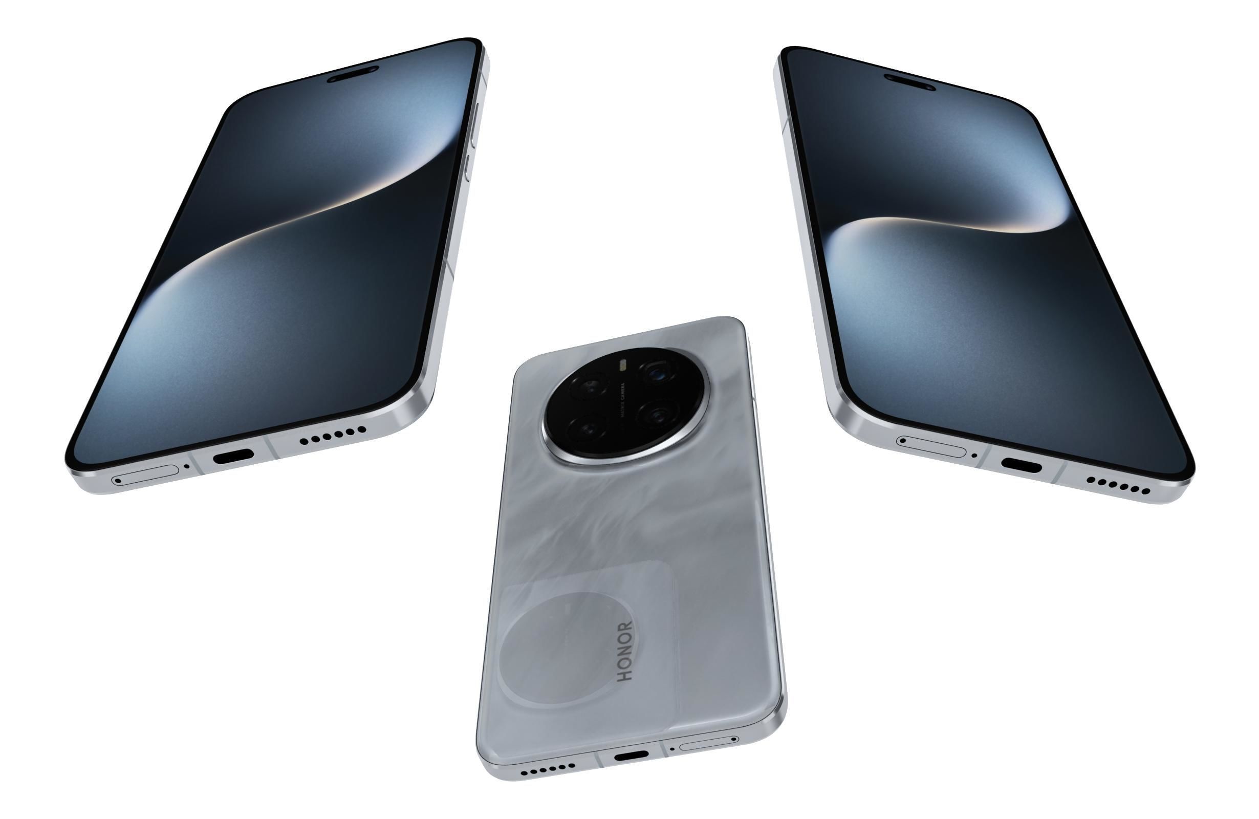 Honor Magic 7 Pro Moon Shadow Gray 3D model_2