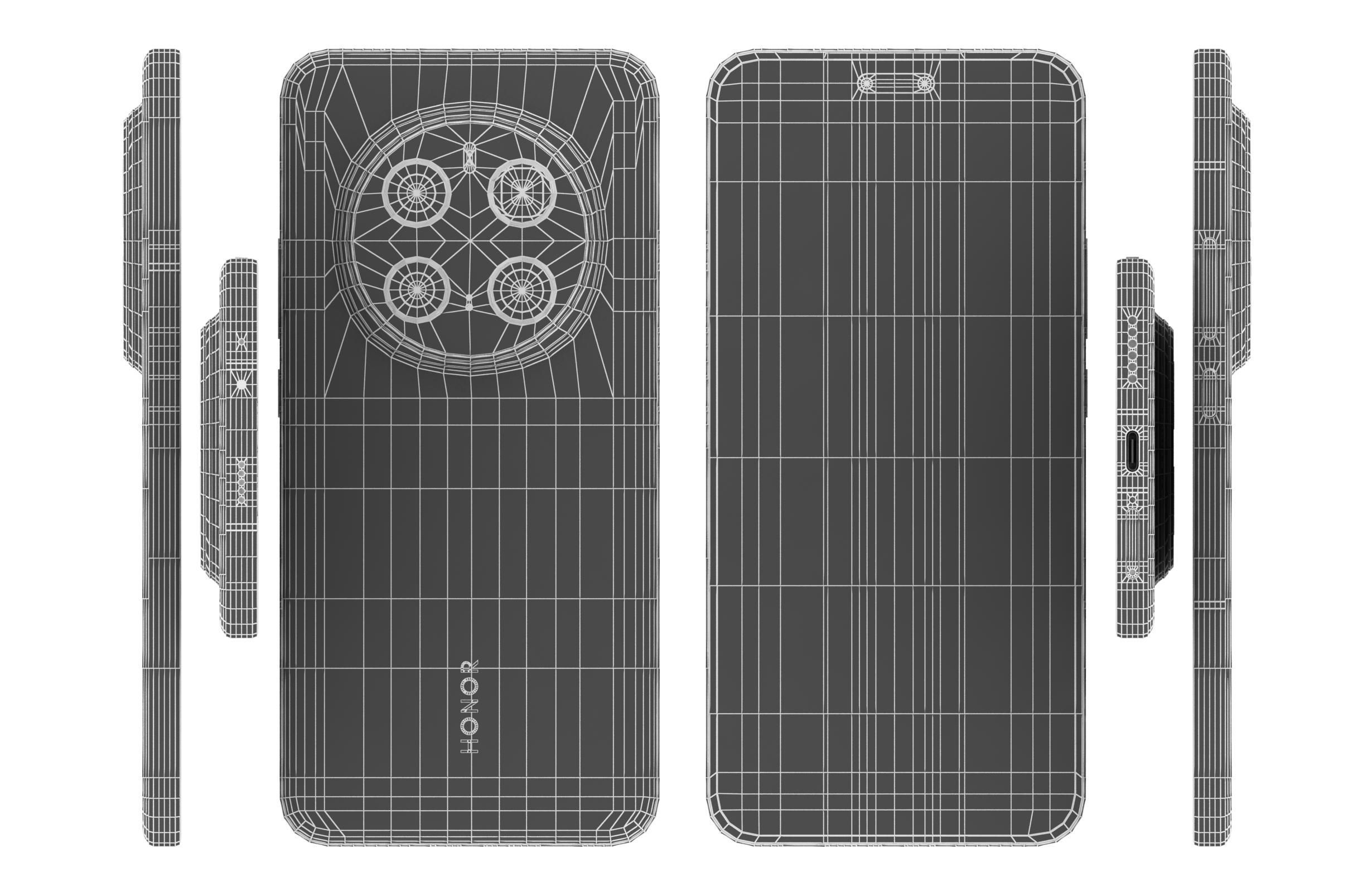 Honor Magic 7 Pro Moon Shadow Gray 3D model_16