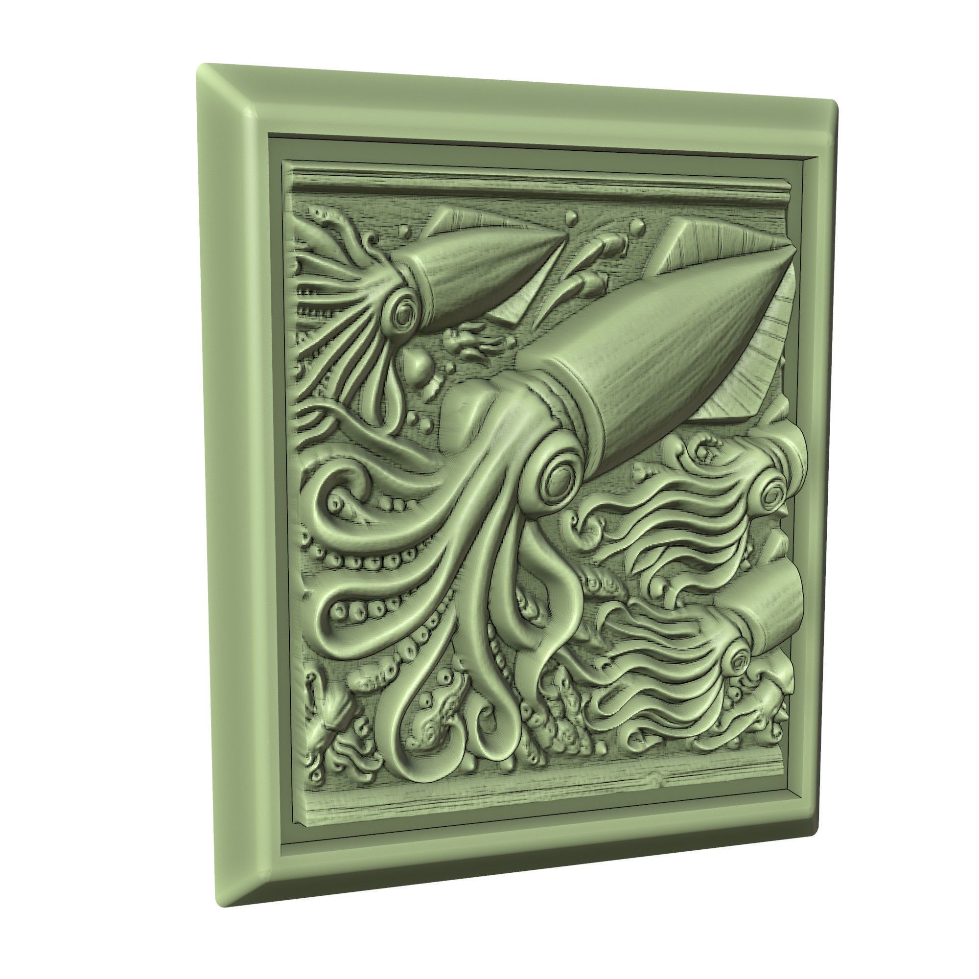 Squid Animal 3D print model_3