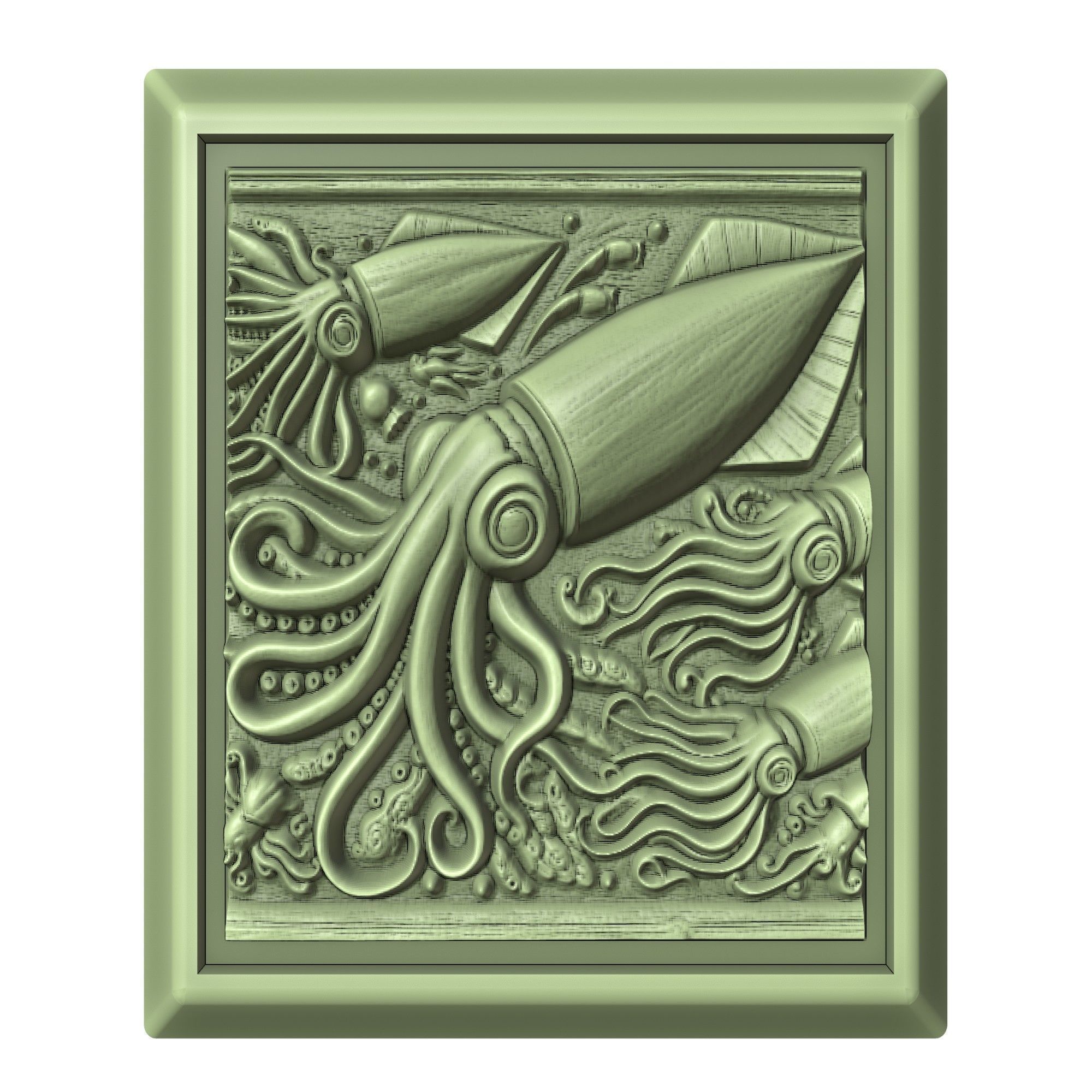 Squid Animal 3D print model_2