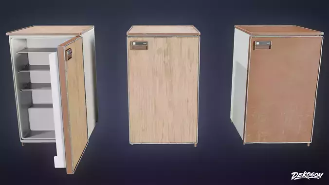 MOTEL - Mini Fridge 01 - LOW POLY AND NANITE Low-poly 3D model