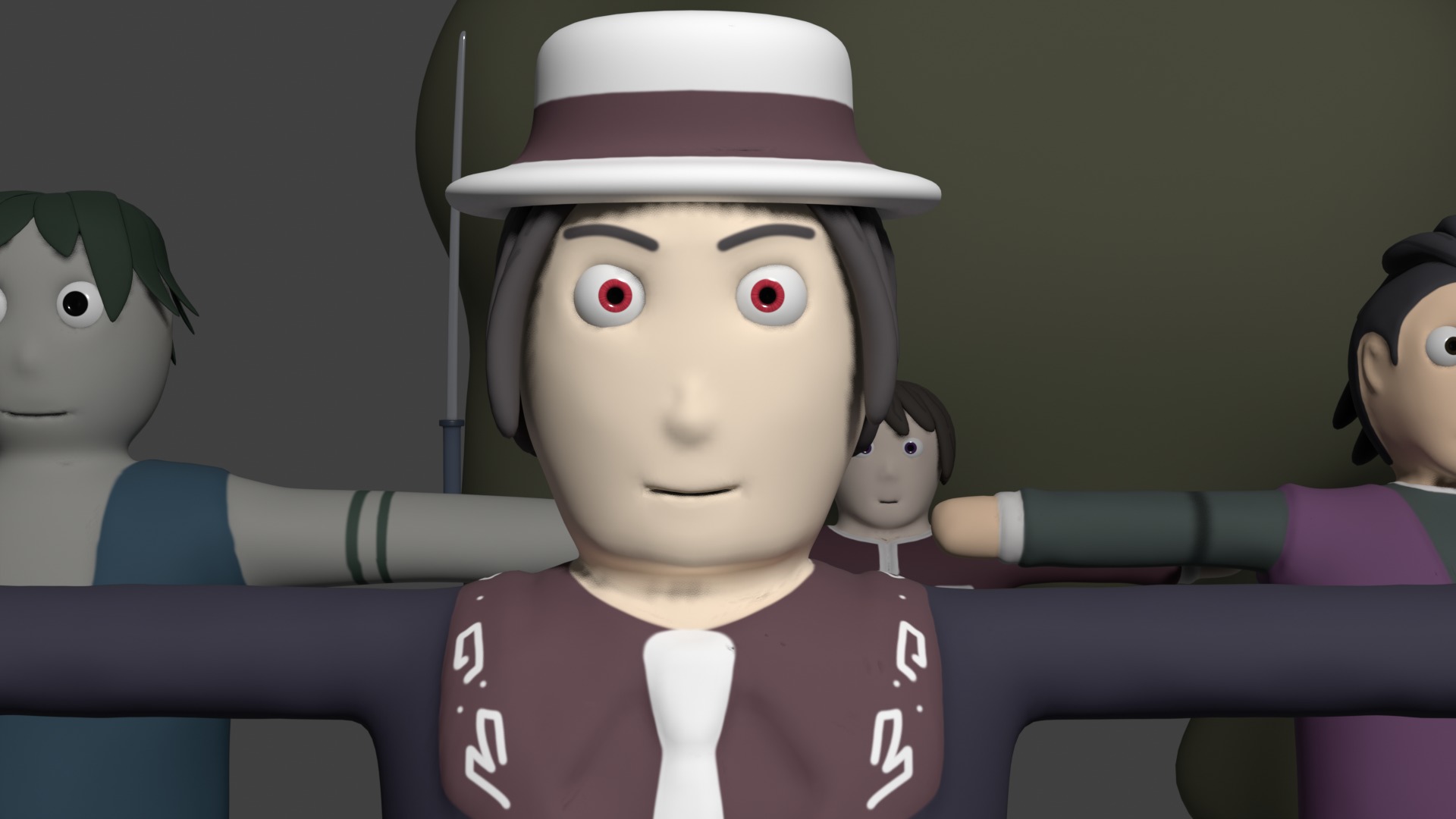 Characters from the anime Demon Slayer Blade Free 3D model_1