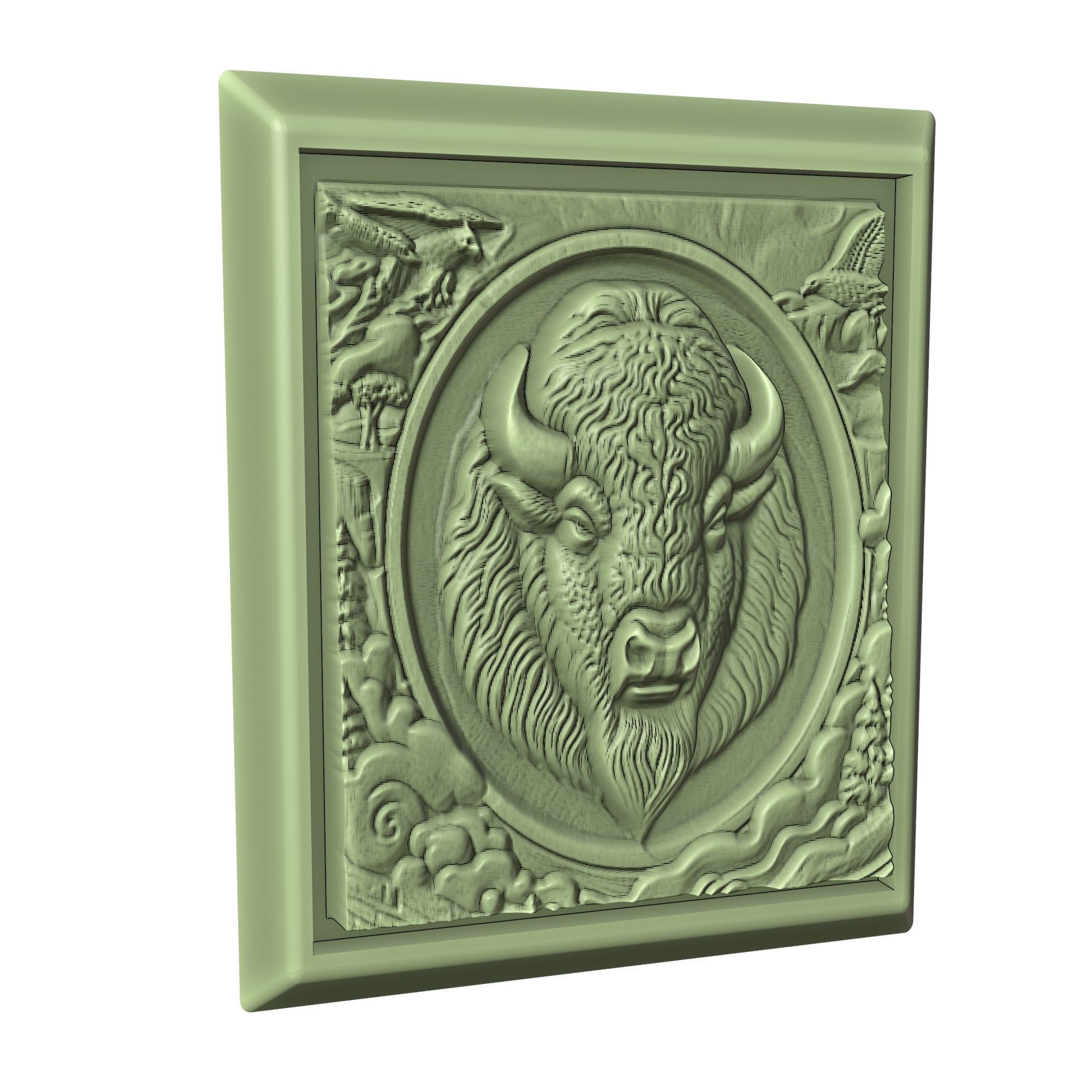 Bison Animal 3D print model_3