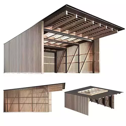 Lounge building Wooden Covered terrace