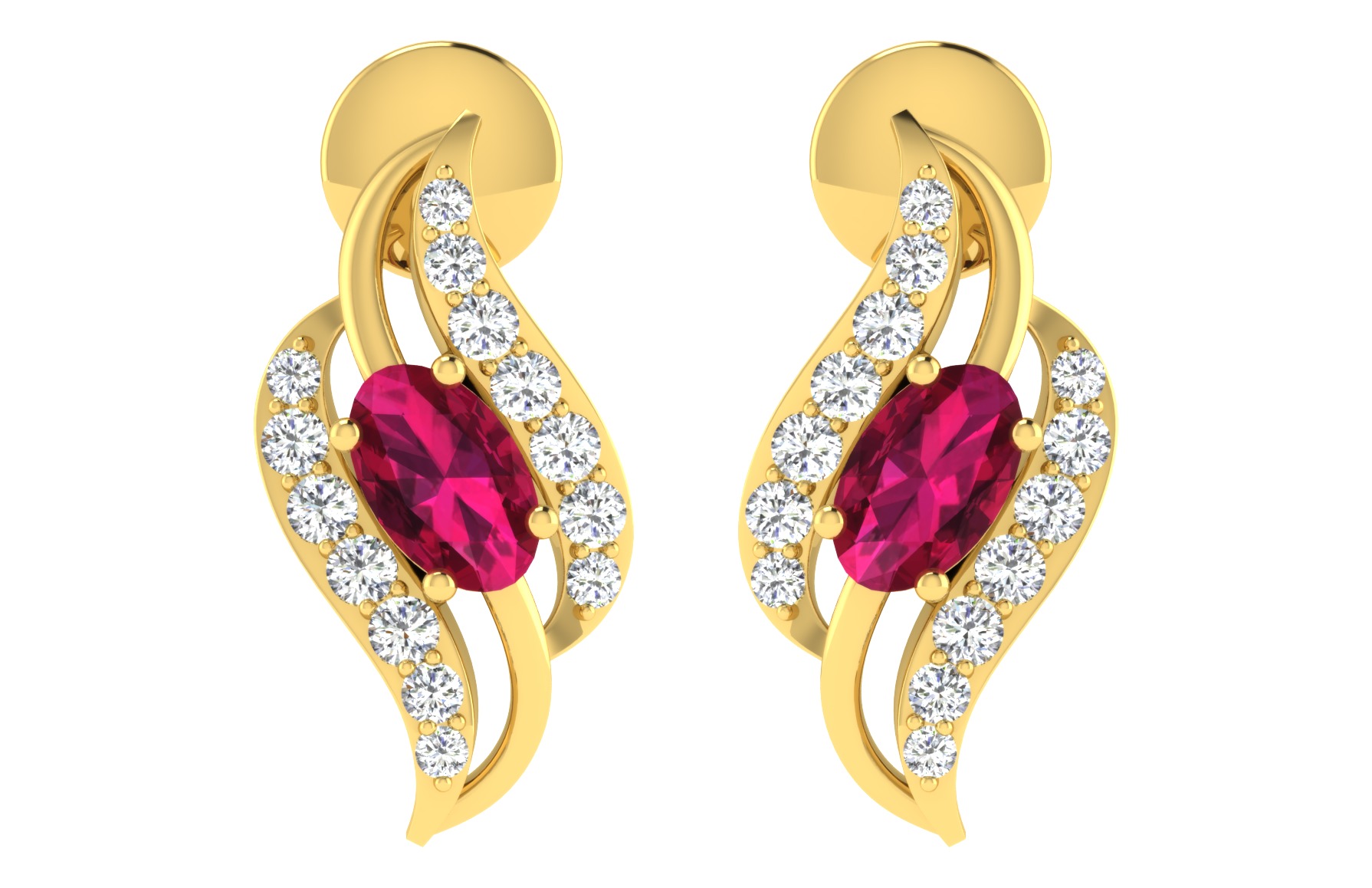 Elegant Set Pendant and earrings 3dm stl obj 3D Print Model 3D 3D print model_5