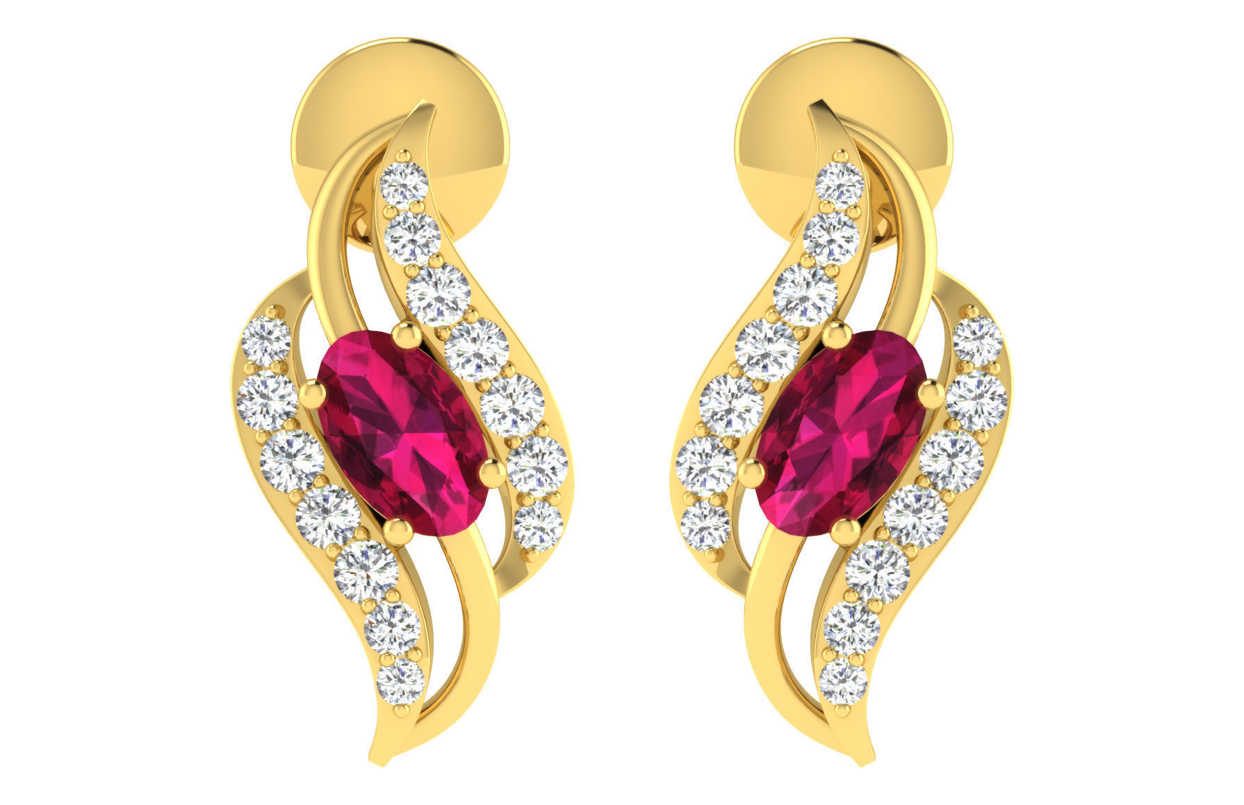 Elegant Set Pendant and earrings 3dm stl obj 3D Print Model 3D 3D print model_1