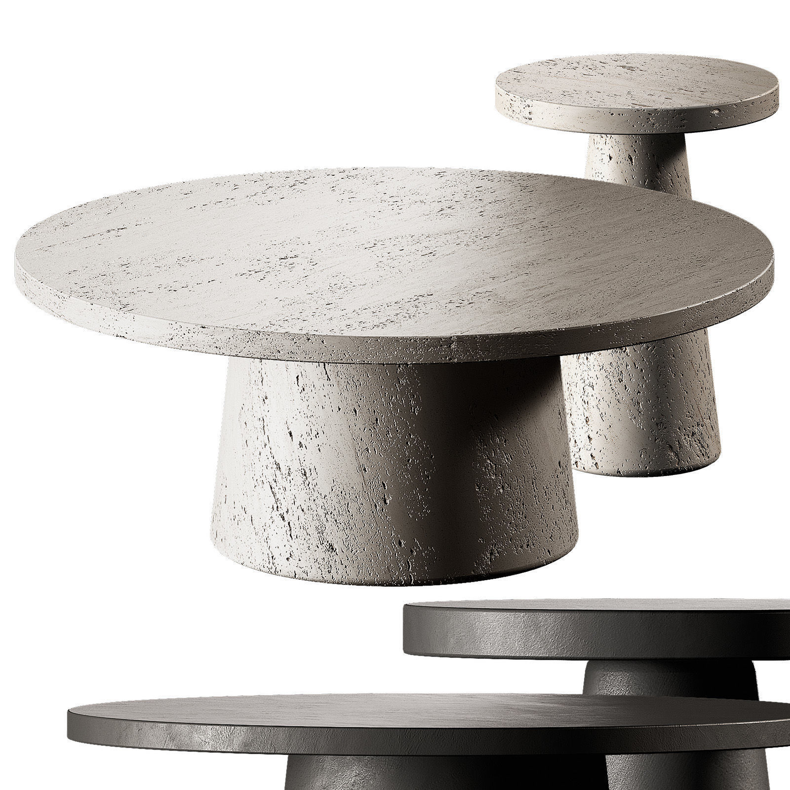 Willy Resin Coffee Table Crate Barrel 3 color options 3D model_10