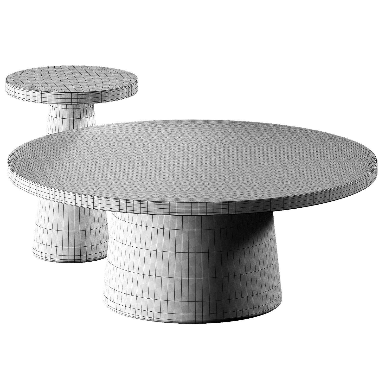 Willy Resin Coffee Table Crate Barrel 3 color options 3D model_12