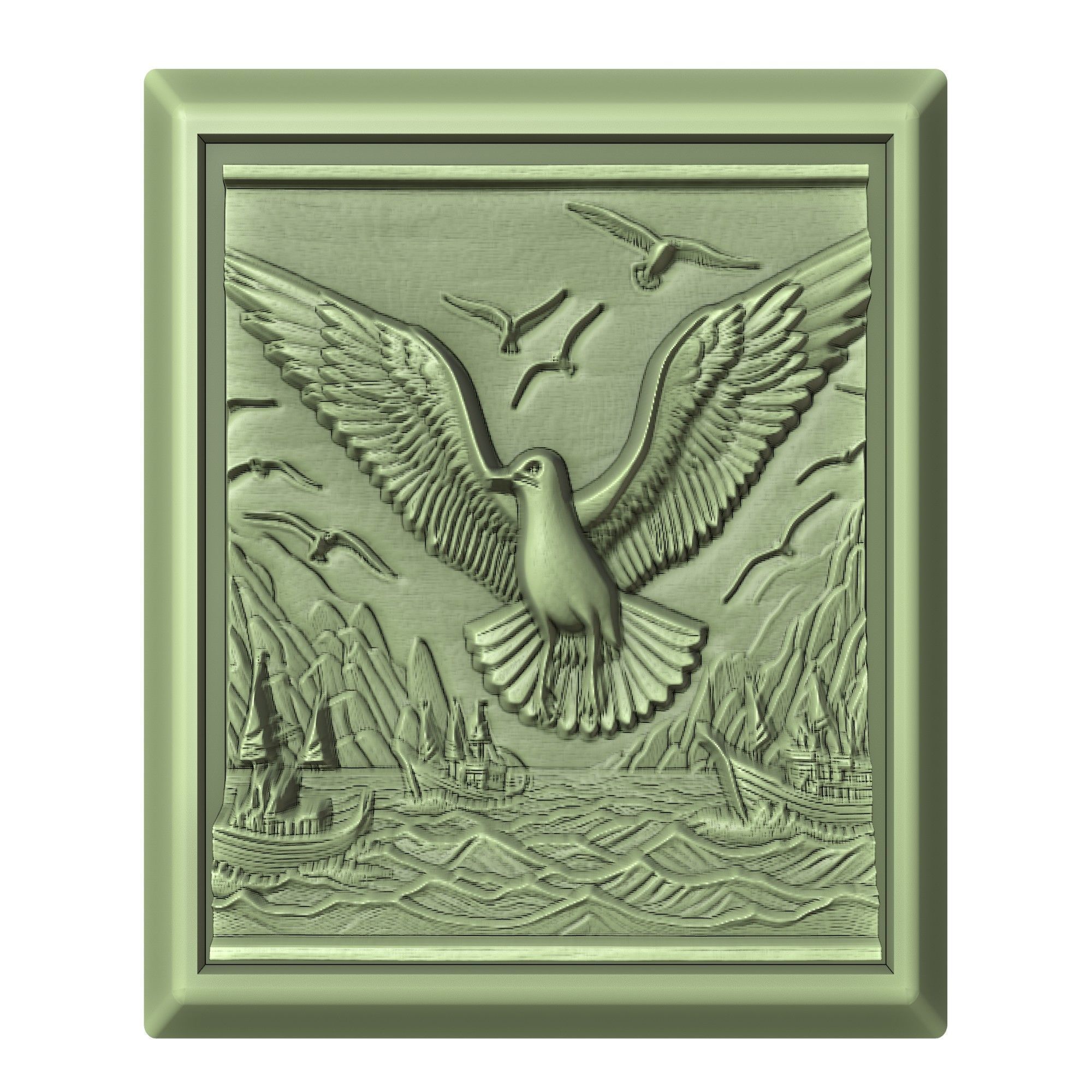 Seagull Animal 3D print model_2