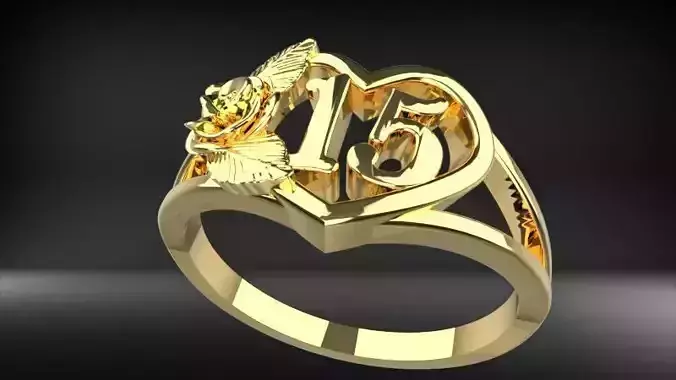 Crown ring for 15 years USA ring size 8