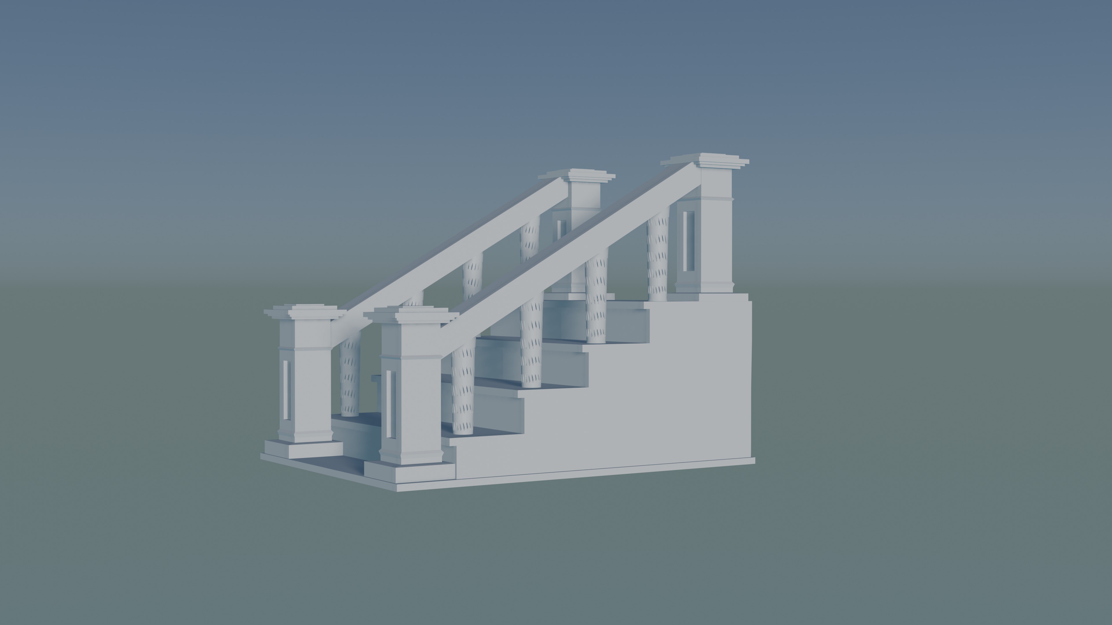 Staircase 3D print model_3
