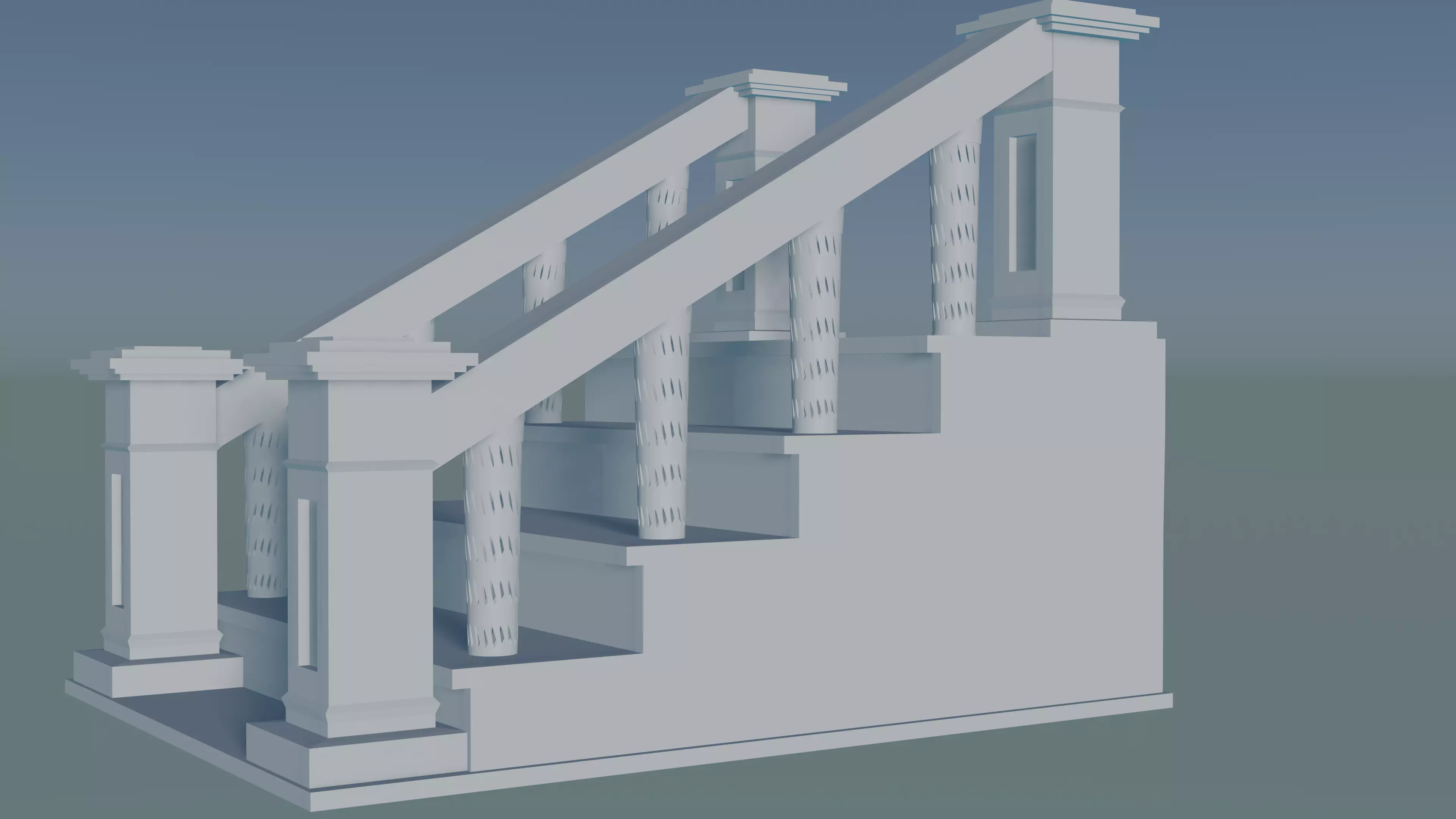 Staircase 3D print model_0