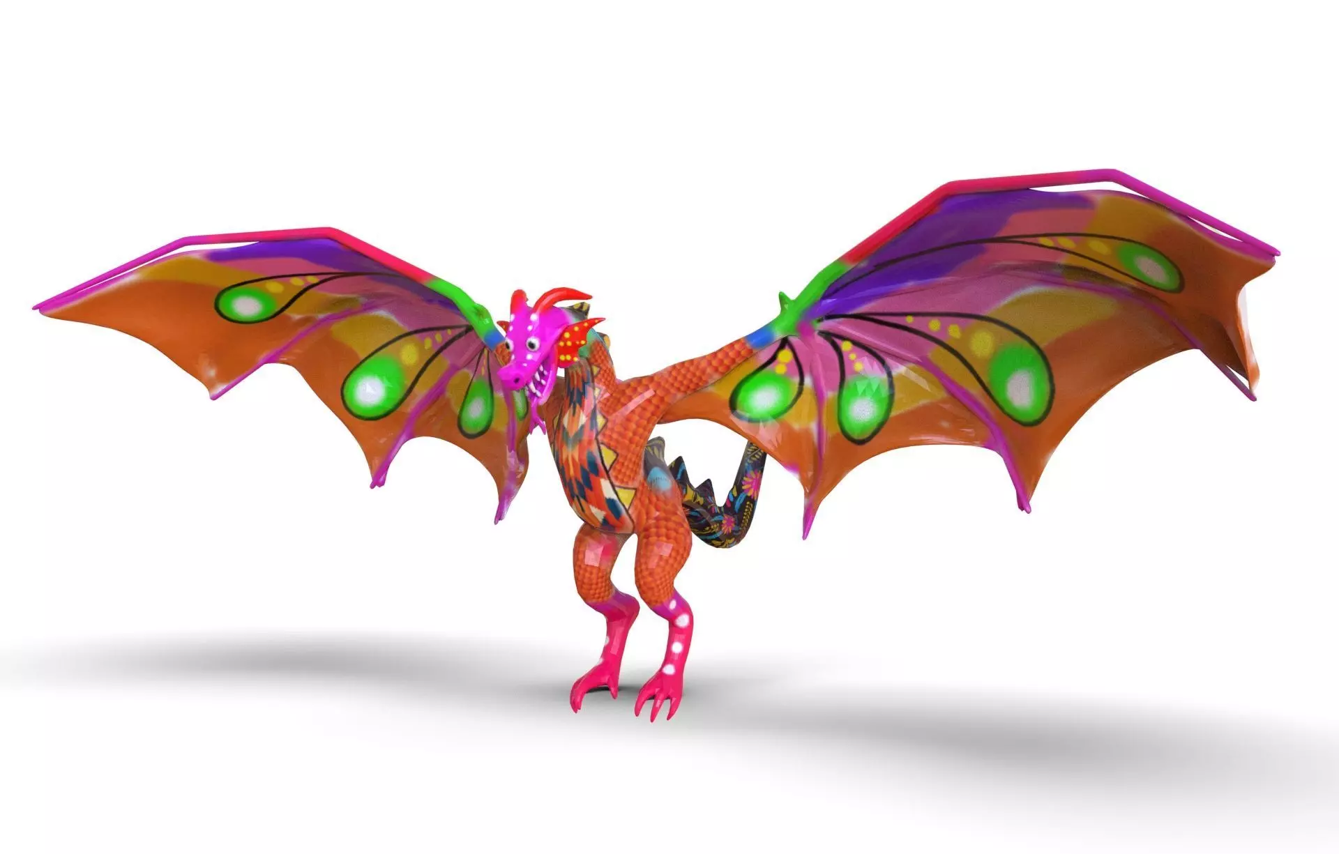 Alebrije Dragon Low-poly 3D model