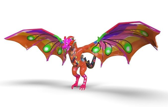 Alebrije Dragon Low-poly 3D model