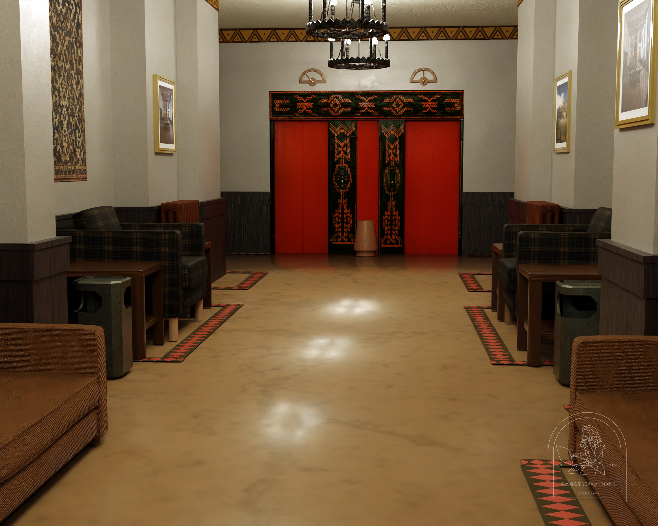 The Shining Elevator 3D model | CGTrader