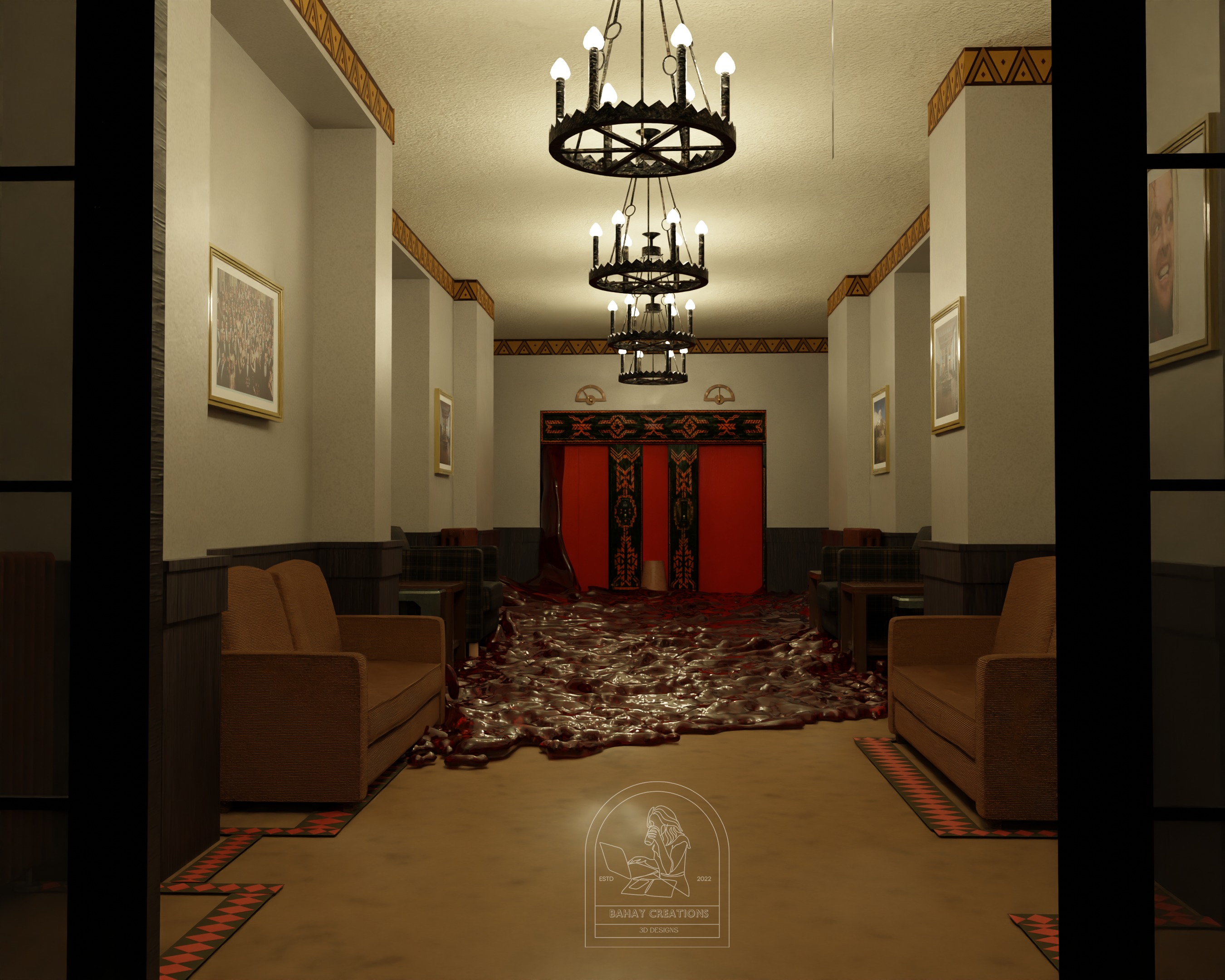 The Shining Elevator 3D model | CGTrader