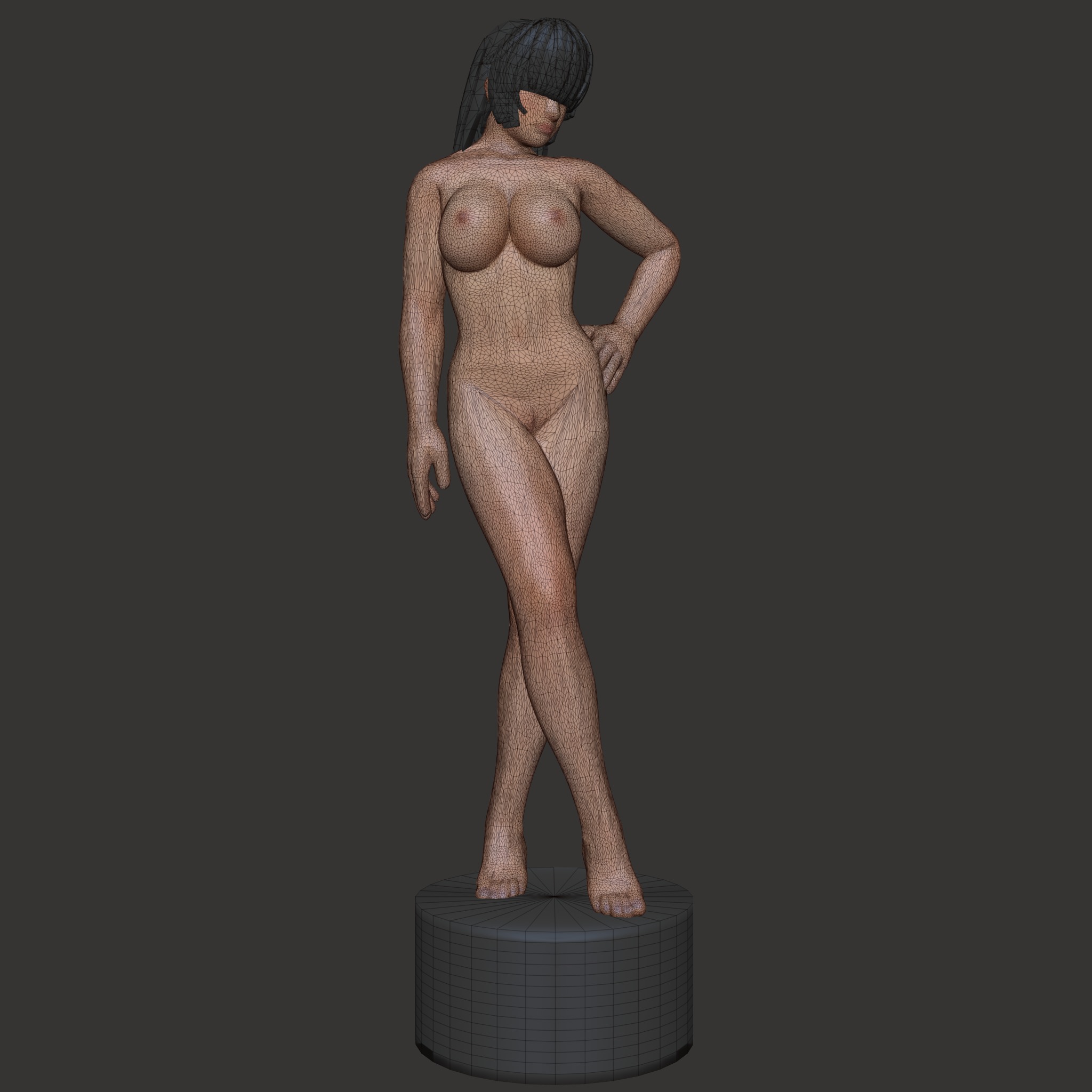 Kasumi-Inspired Nude Posed 3D print model_9