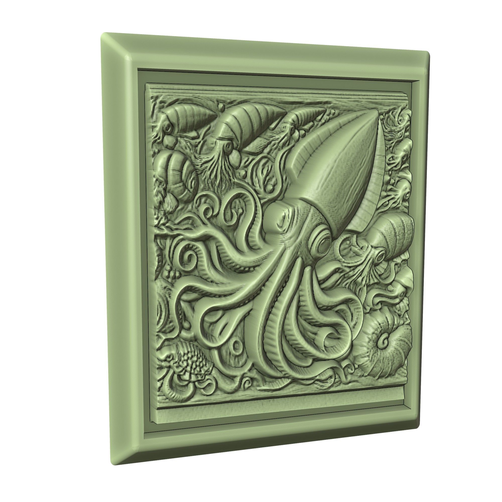 Squid Animal 3D print model_3