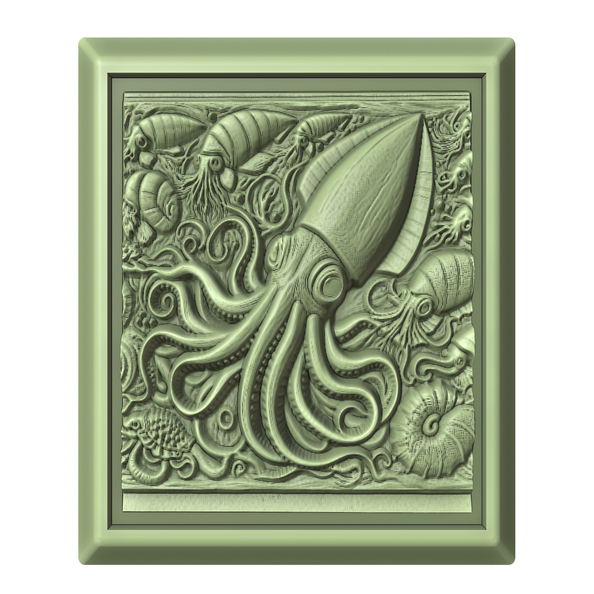 Squid Animal 3D print model_2