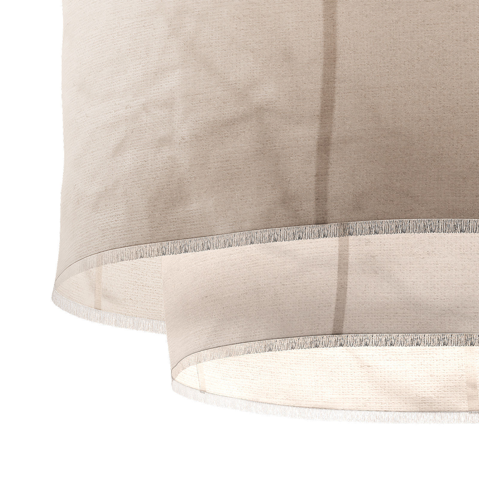 Minimalist Linen Pendant Hanging Lamp Chandelier 3D model_4