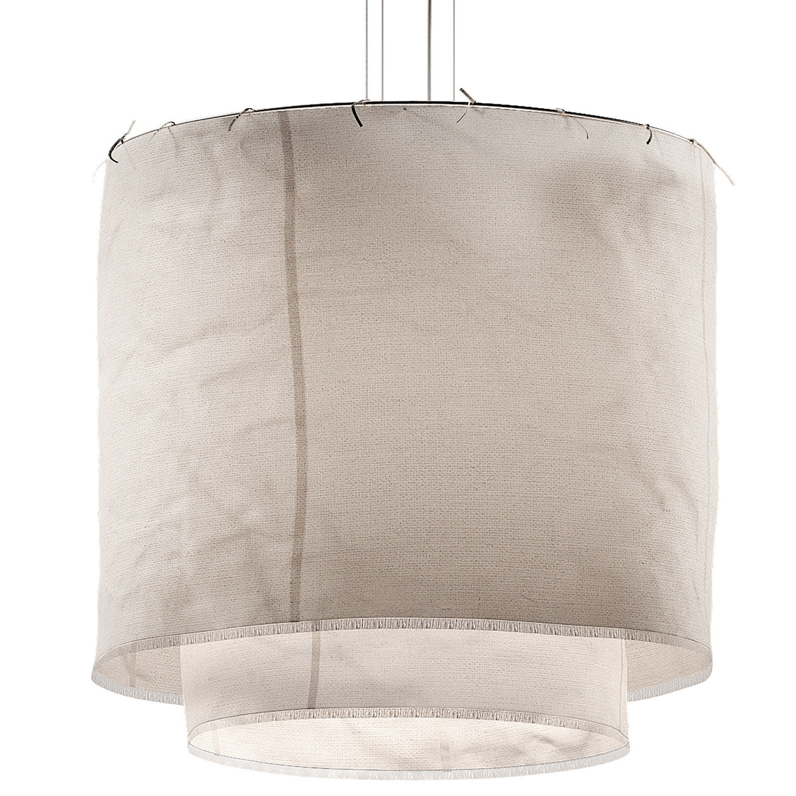 Minimalist Linen Pendant Hanging Lamp Chandelier 3D model_1