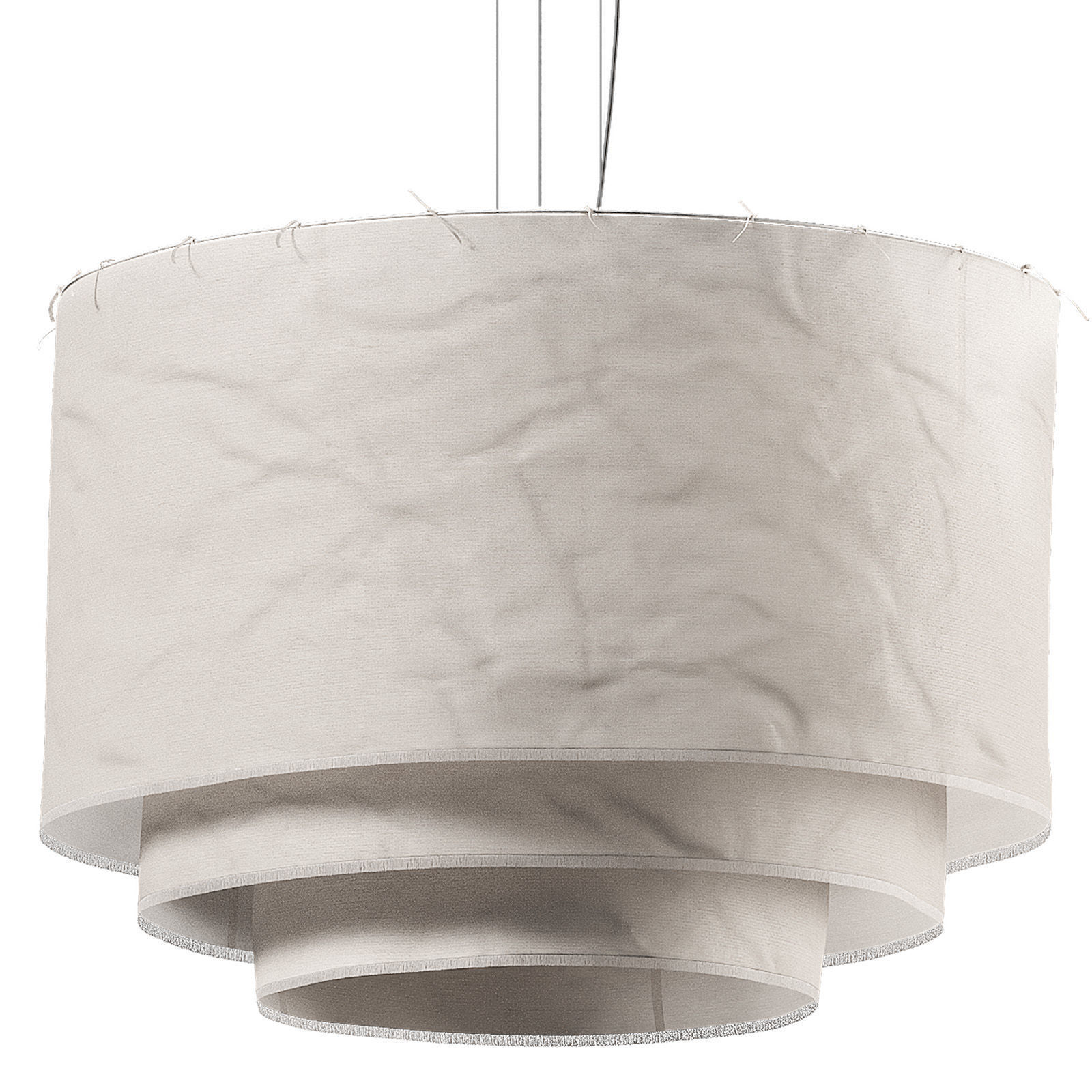 Minimalist Linen Pendant Hanging Lamp Chandelier 3D model_5