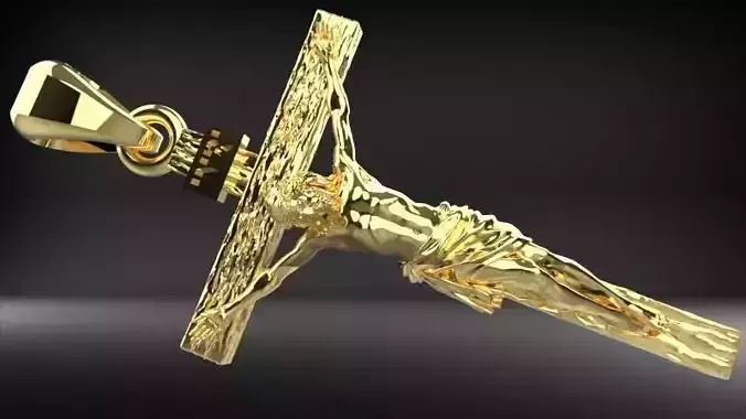 Crucifix Cross Charm Pendant Necklace Catholic Jesus