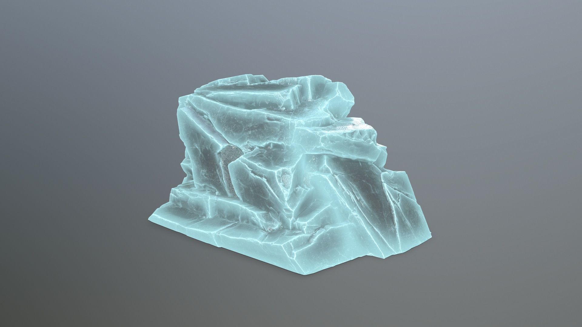 ice rocks Low-poly 3D model_1