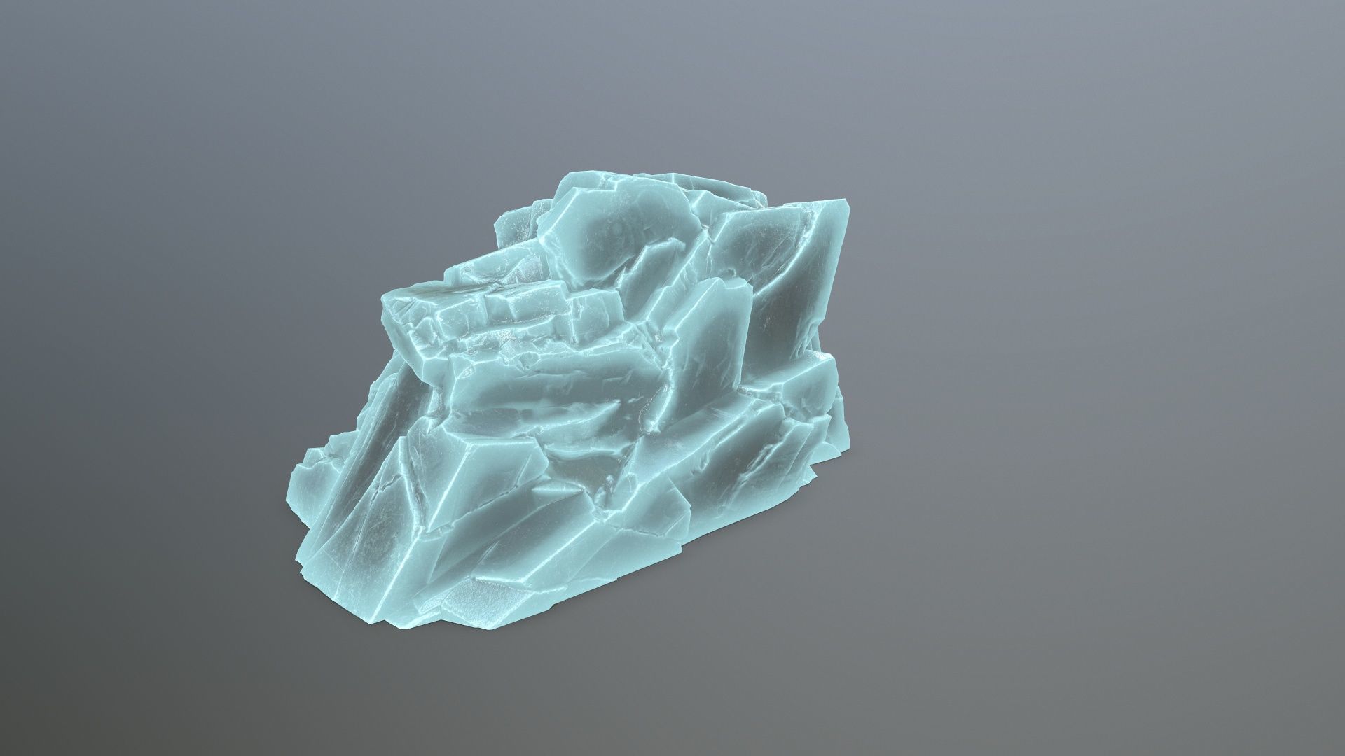 ice rocks Low-poly 3D model_4