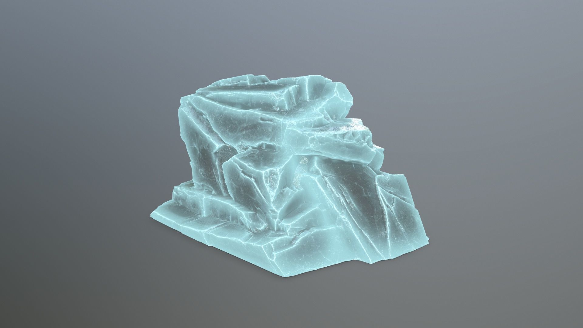 ice rocks Low-poly 3D model_11