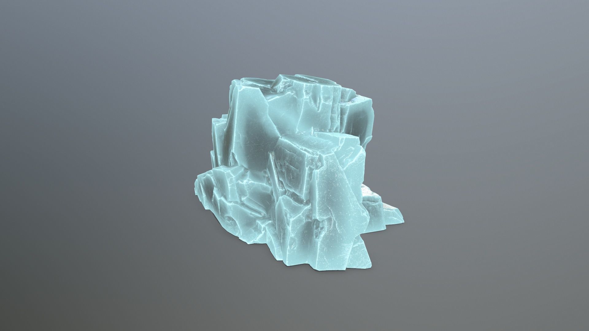 ice rocks Low-poly 3D model_7