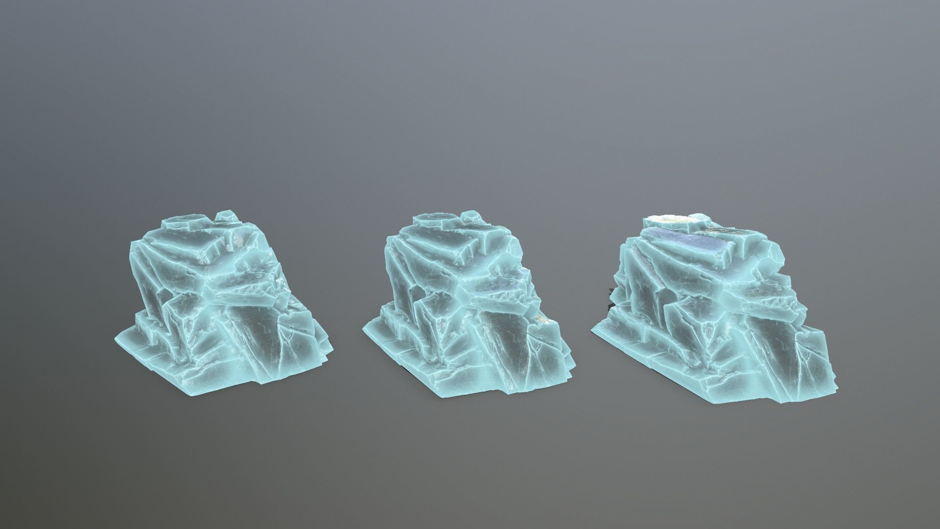 ice rocks Low-poly 3D model_13