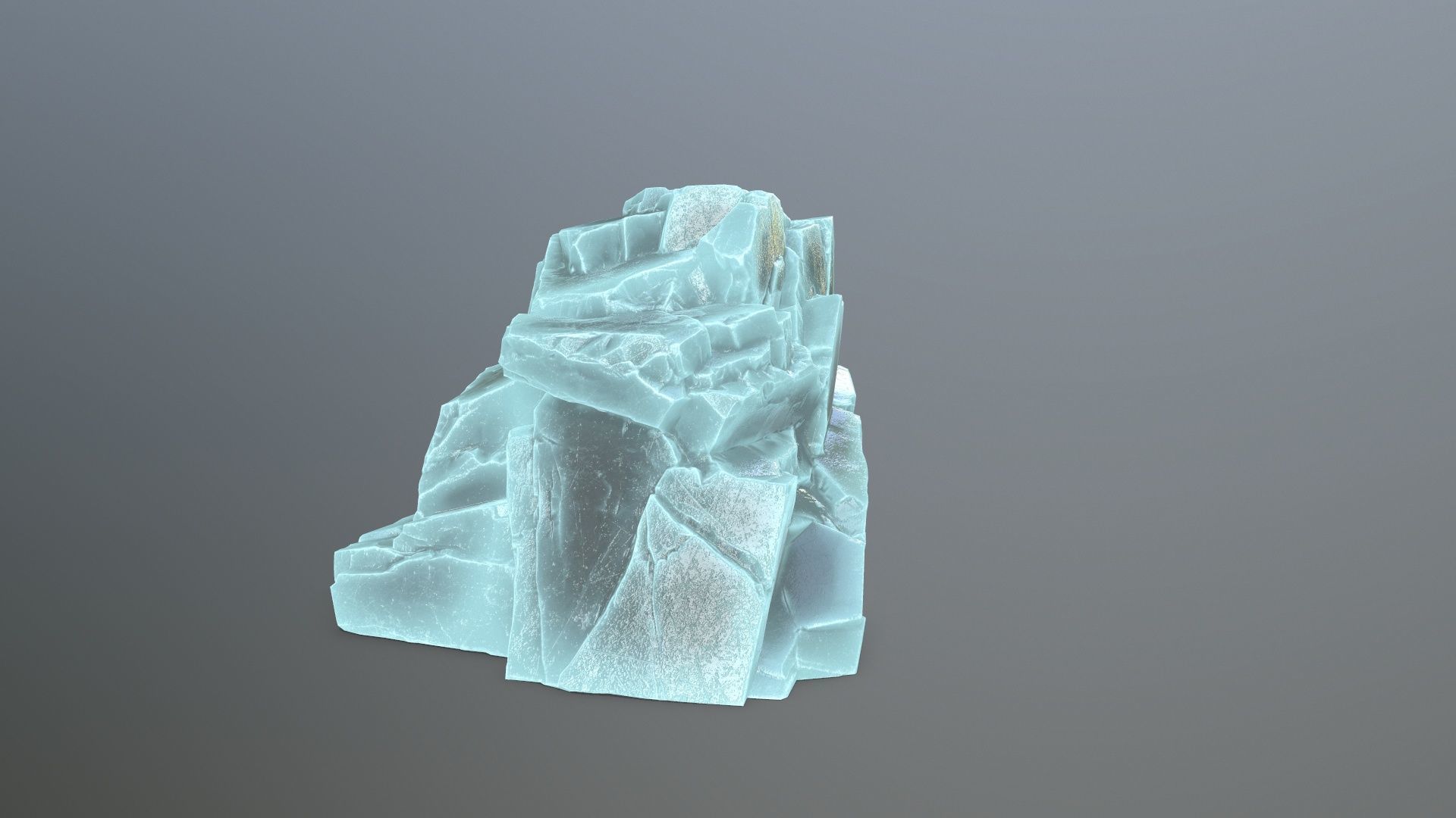 ice rocks Low-poly 3D model_3