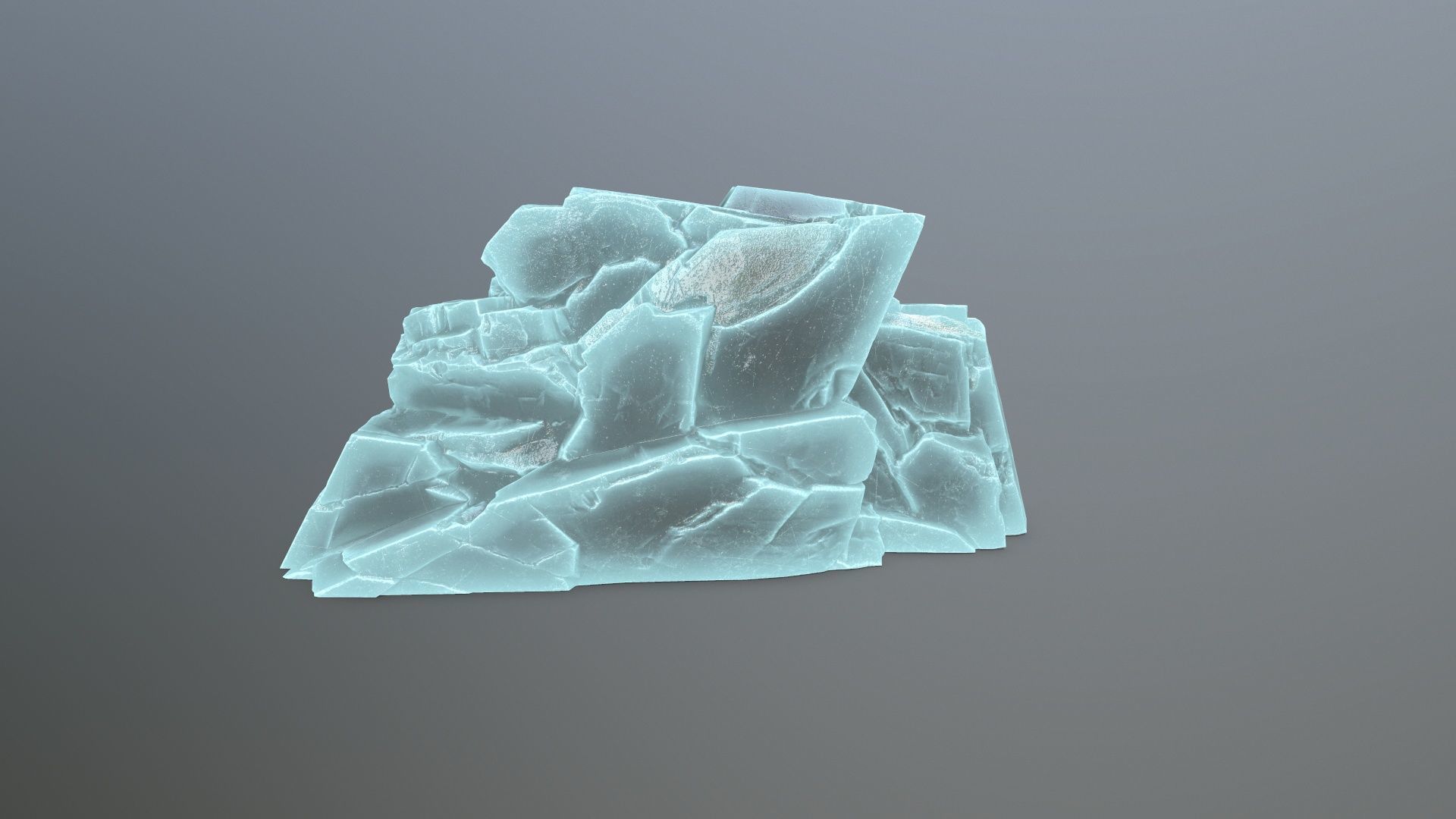 ice rocks Low-poly 3D model_5