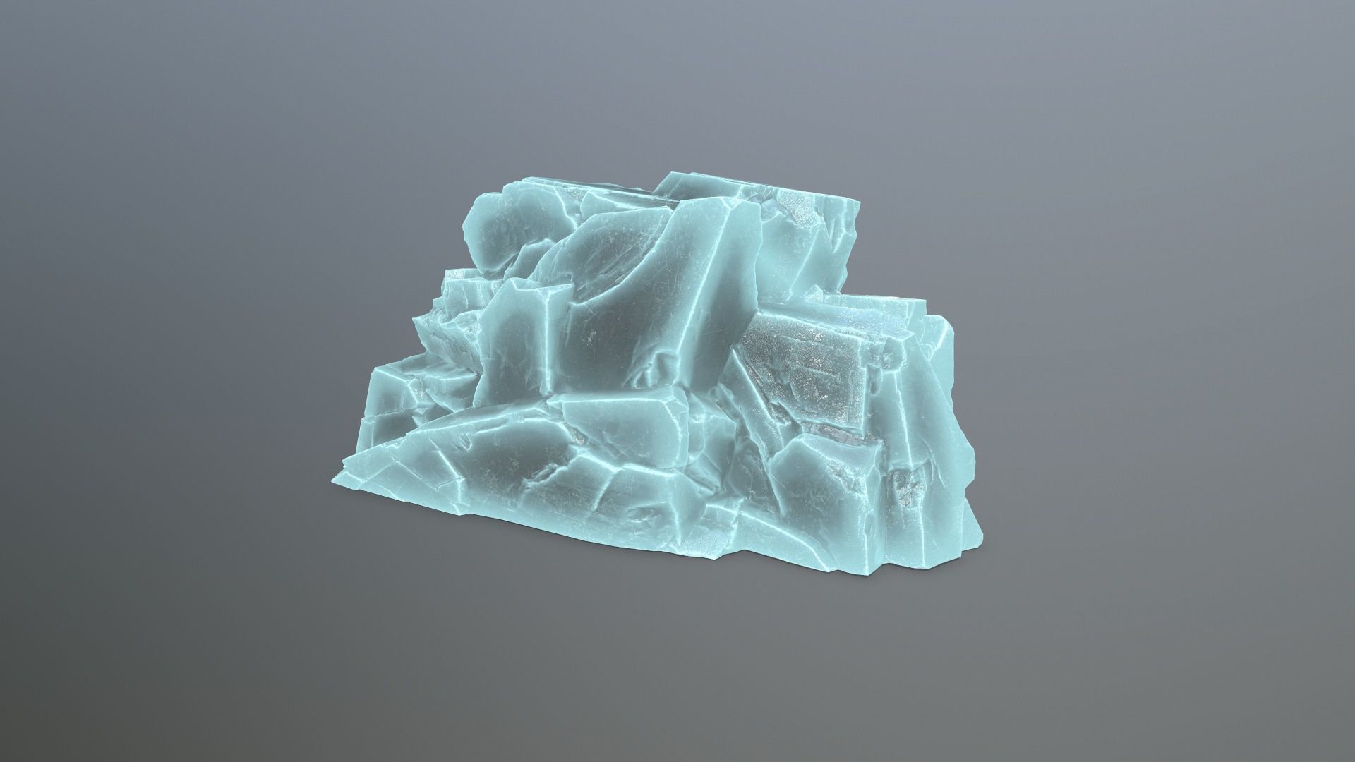 ice rocks Low-poly 3D model_6