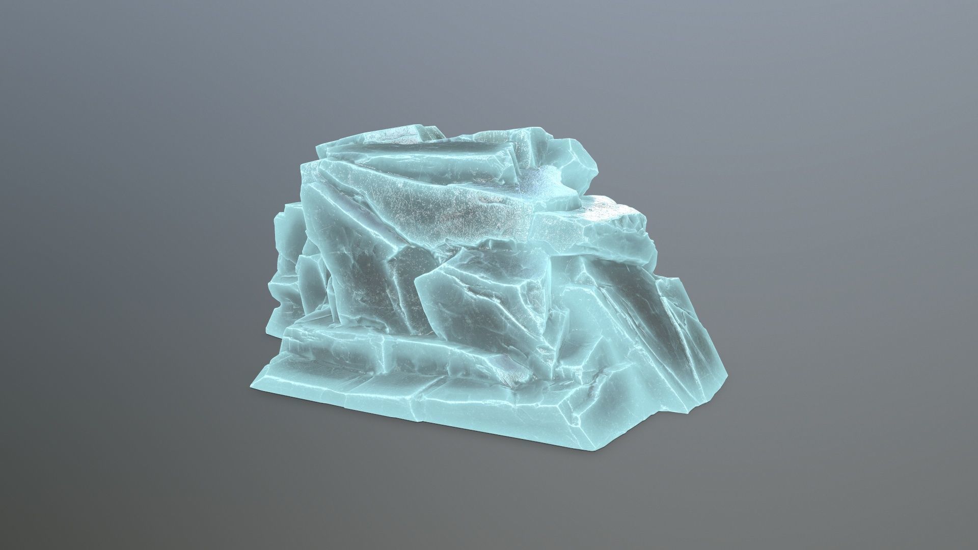 ice rocks Low-poly 3D model_10