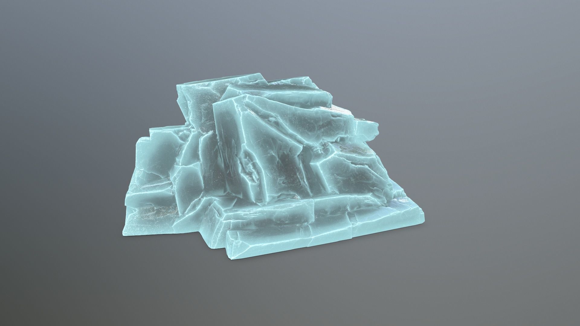 ice rocks Low-poly 3D model_9
