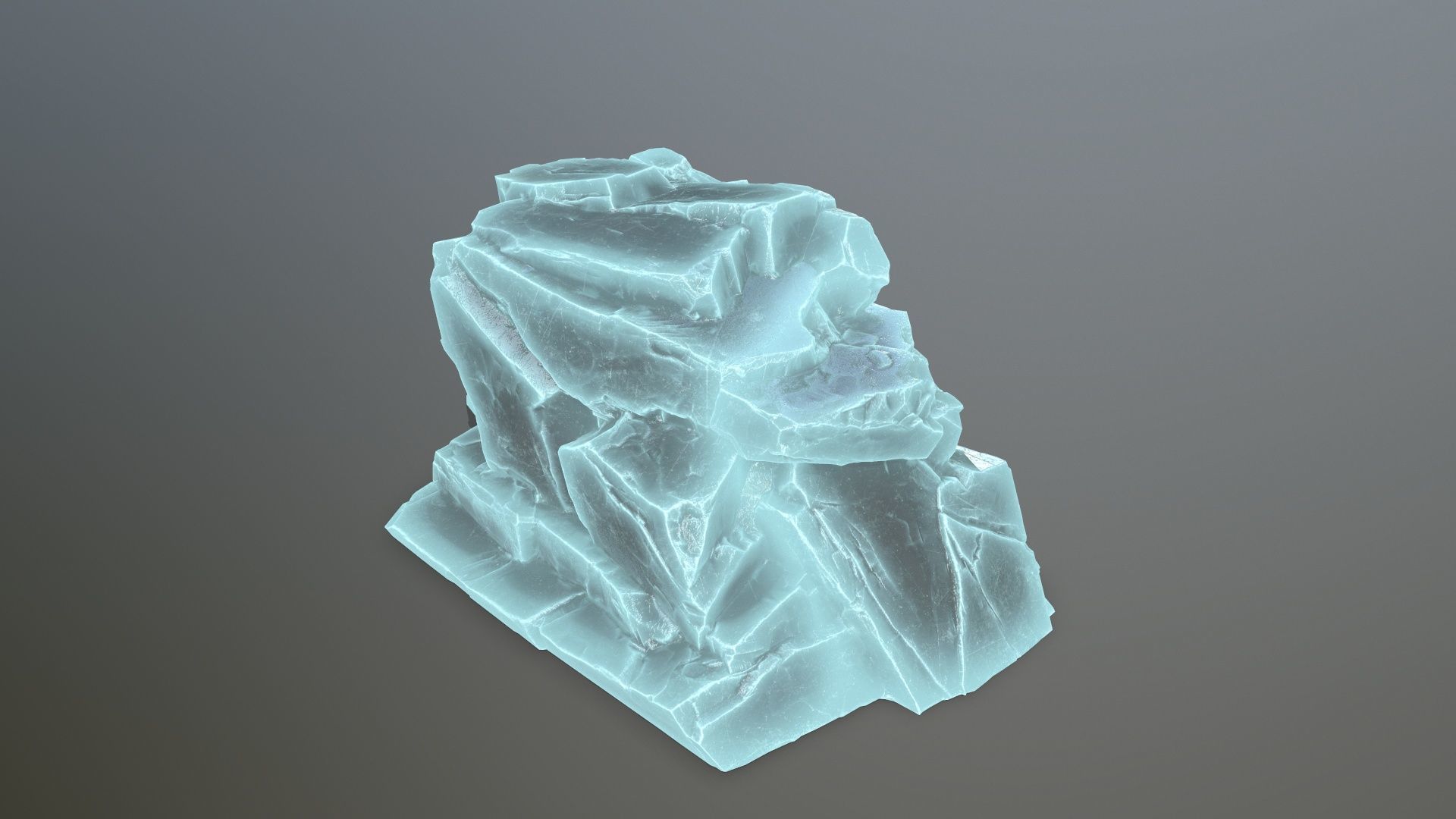 ice rocks Low-poly 3D model_12