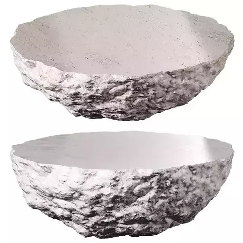 Rough rock decorative coffee side table round shape