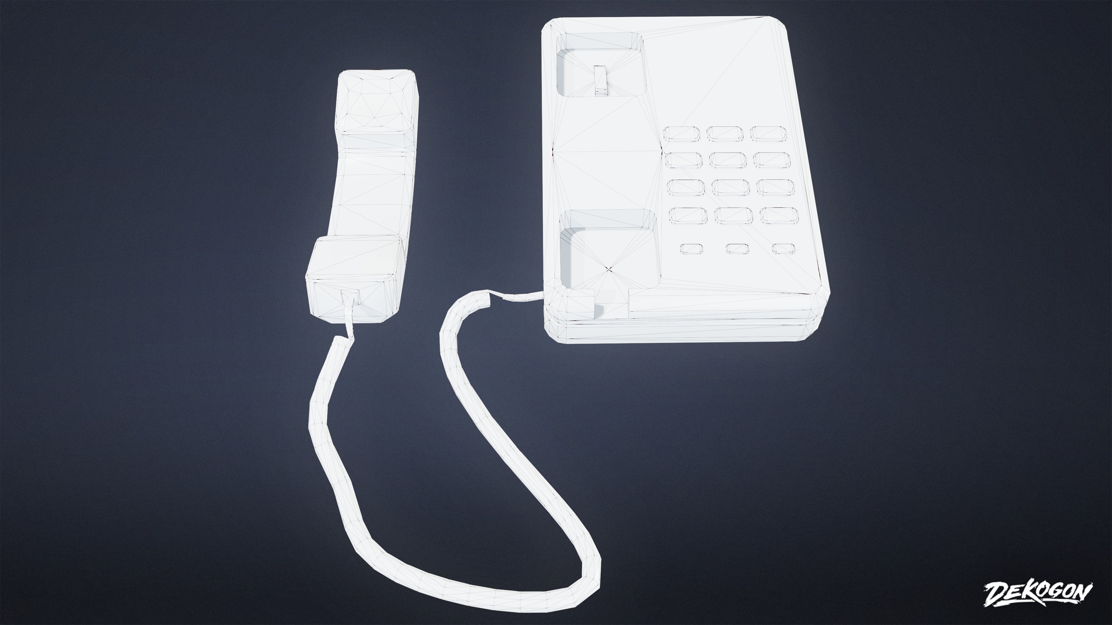 MOTEL - Phone Set 02 - LOW POLY AND NANITE Low-poly 3D model_9