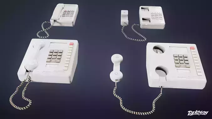 MOTEL - Phone Set 02 - LOW POLY AND NANITE