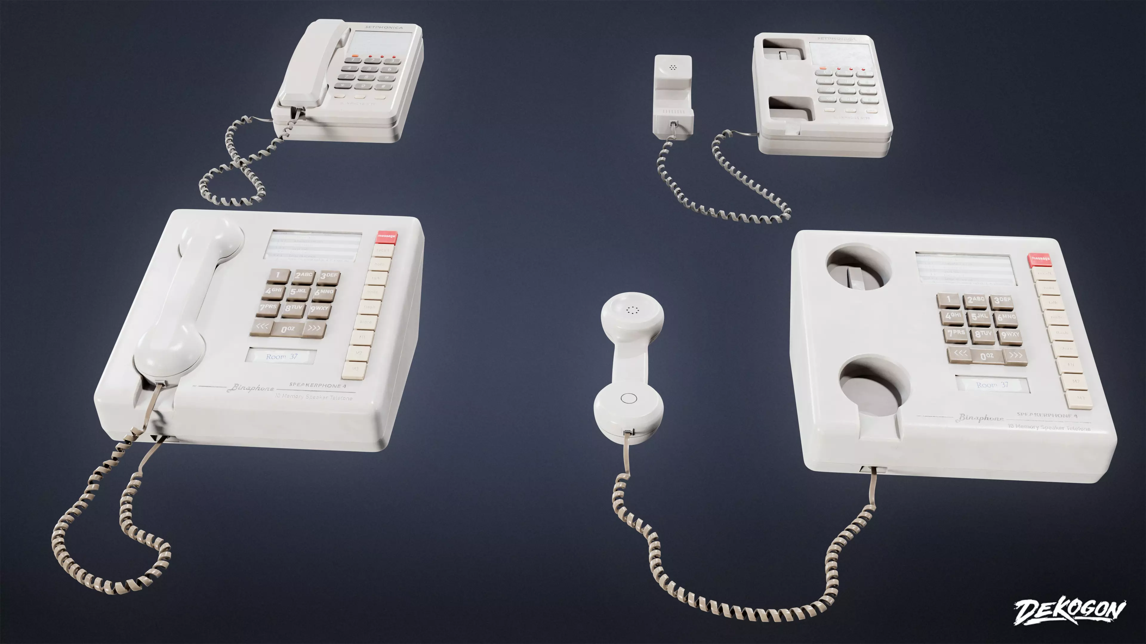 MOTEL - Phone Set 02 - LOW POLY AND NANITE Low-poly 3D model_0