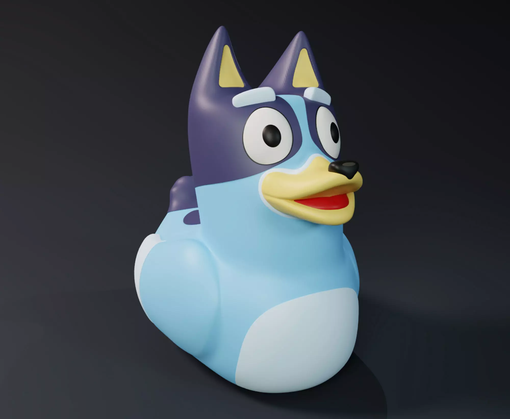 Cute Bluey Heeler Rubber Duck 3D print model_0