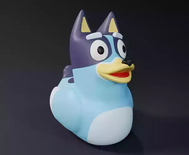 Cute Bluey Heeler Rubber Duck 3D print model