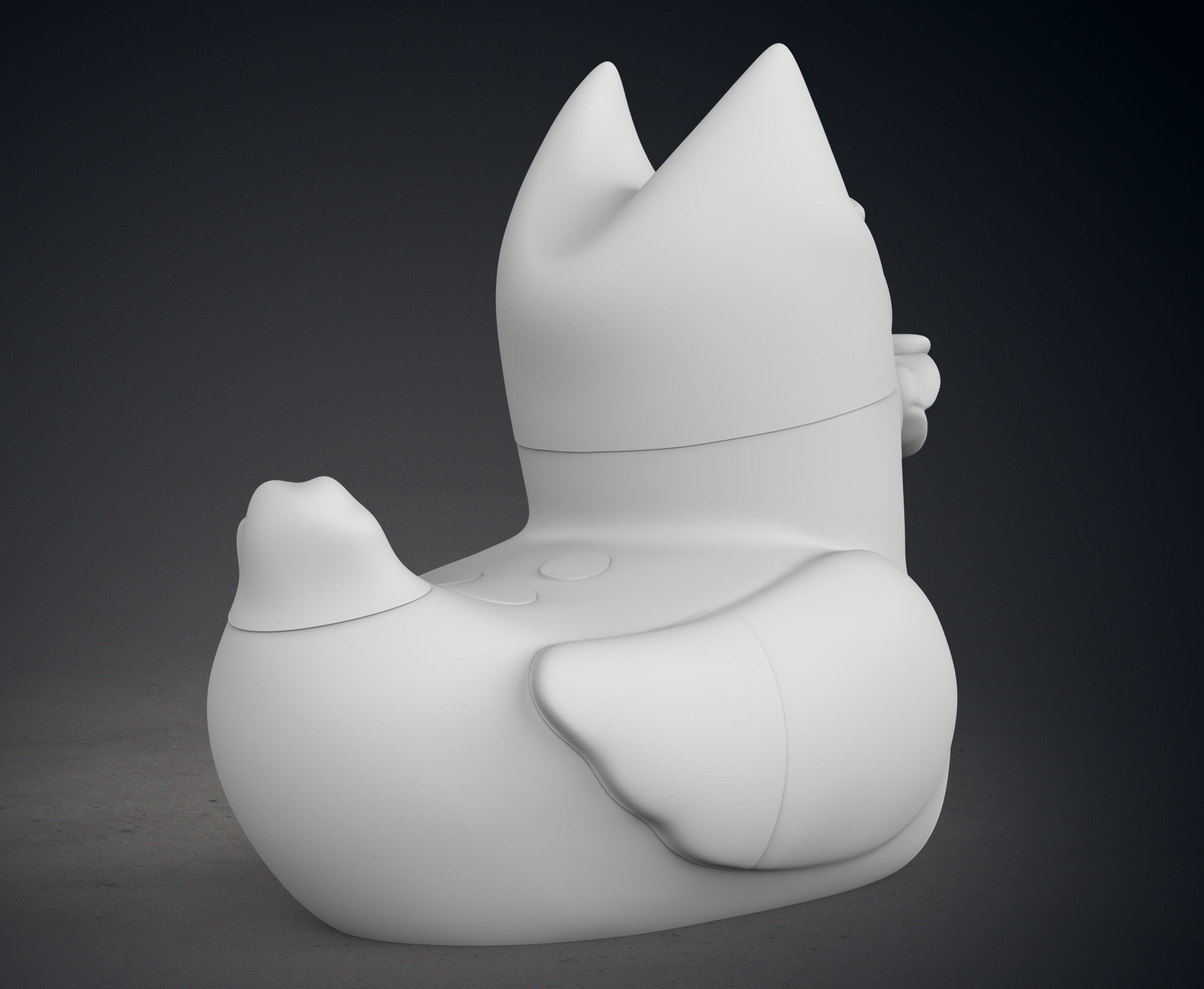 Cute Bluey Heeler Rubber Duck 3D print model_7