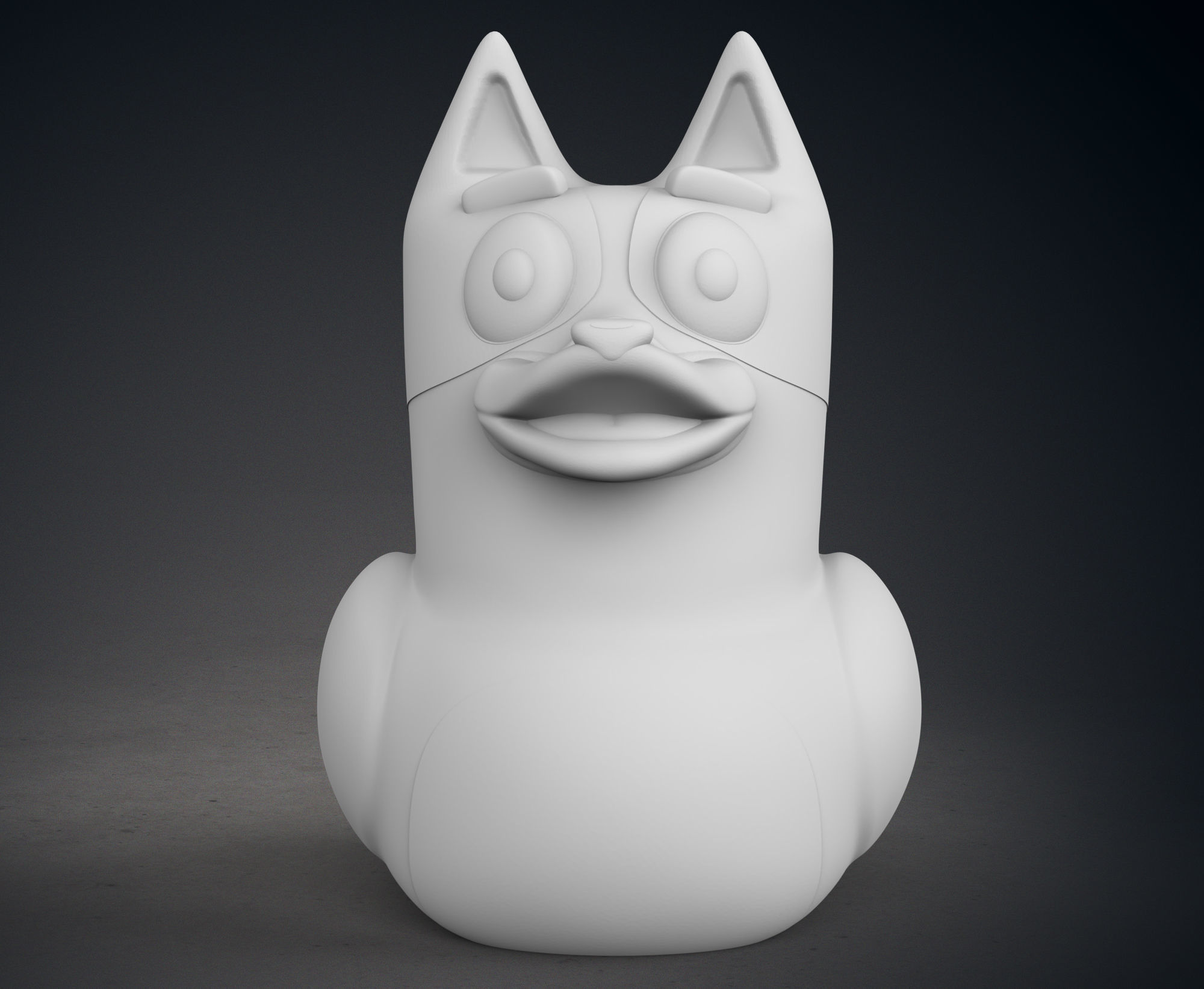 Cute Bluey Heeler Rubber Duck 3D print model_10